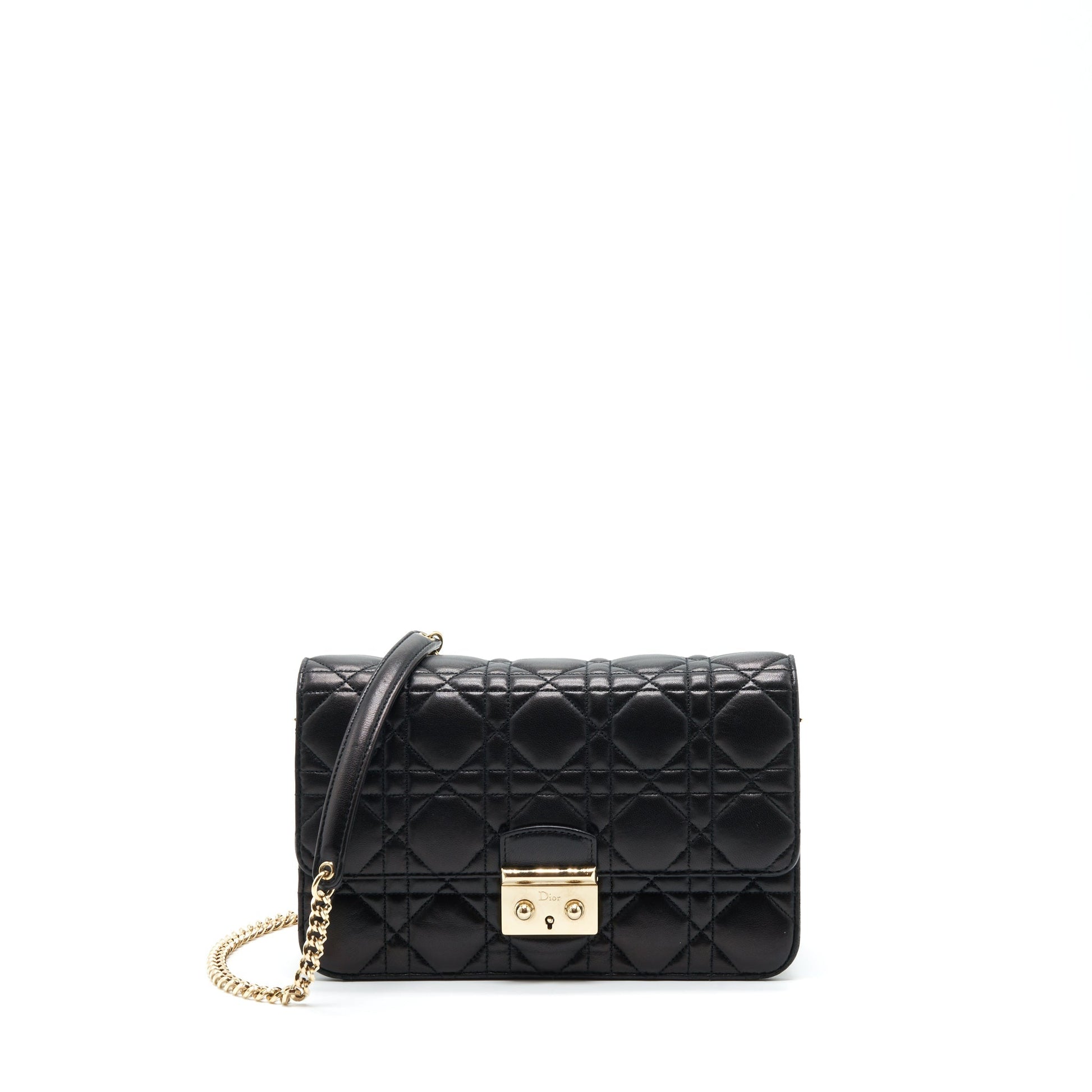Dior Miss Crossbody Purse Lambskin Handbag Black Mini Crossbody Bag