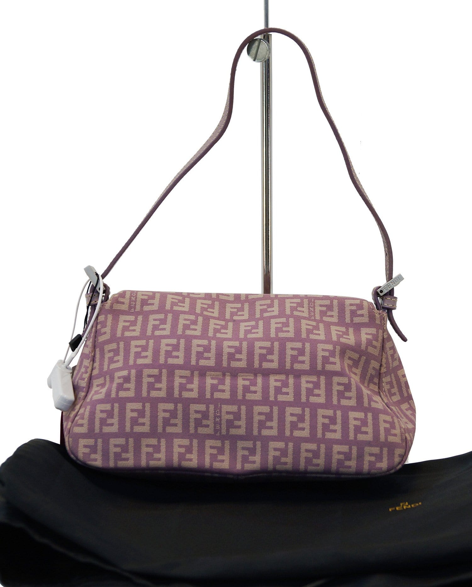 Fendi Ff Zucchino Lilac Lavender Baguette Bag Final Call Shoulder Bag