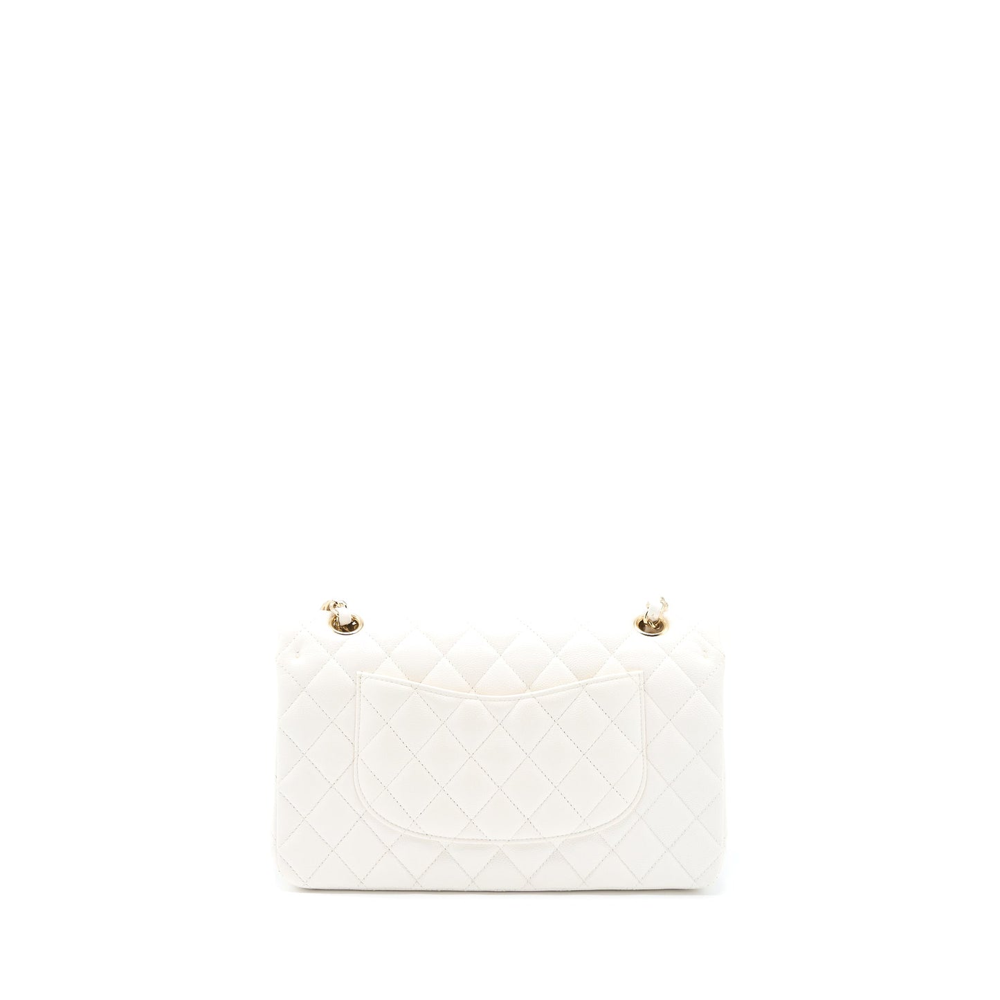 Chanel Classic Double Flap Caviar LGHW White Shoulder Bag White Lghw