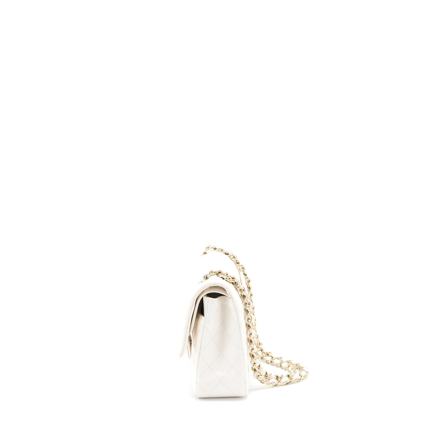 Chanel Classic Double Flap Caviar LGHW White Shoulder Bag White Lghw