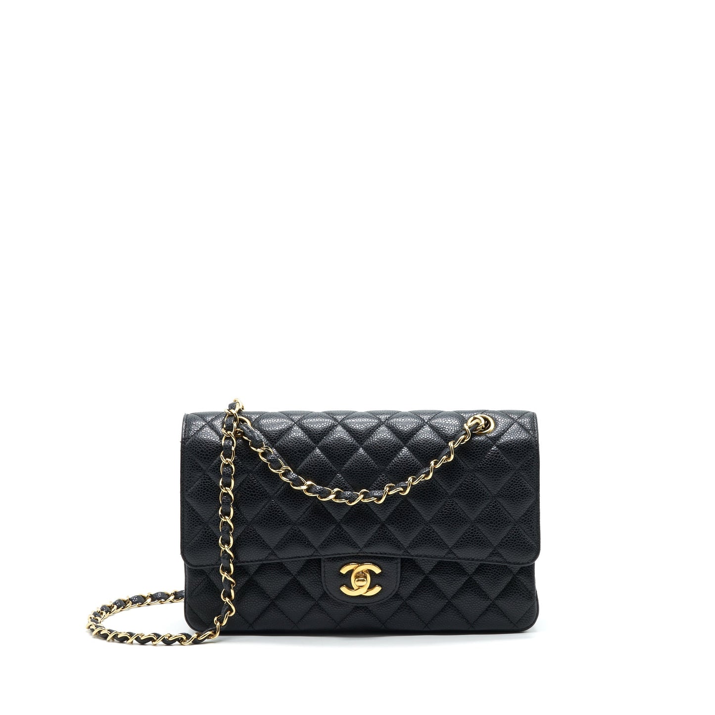 Chanel Classic Double Flap 25cm Caviar GHW Black Handbag
