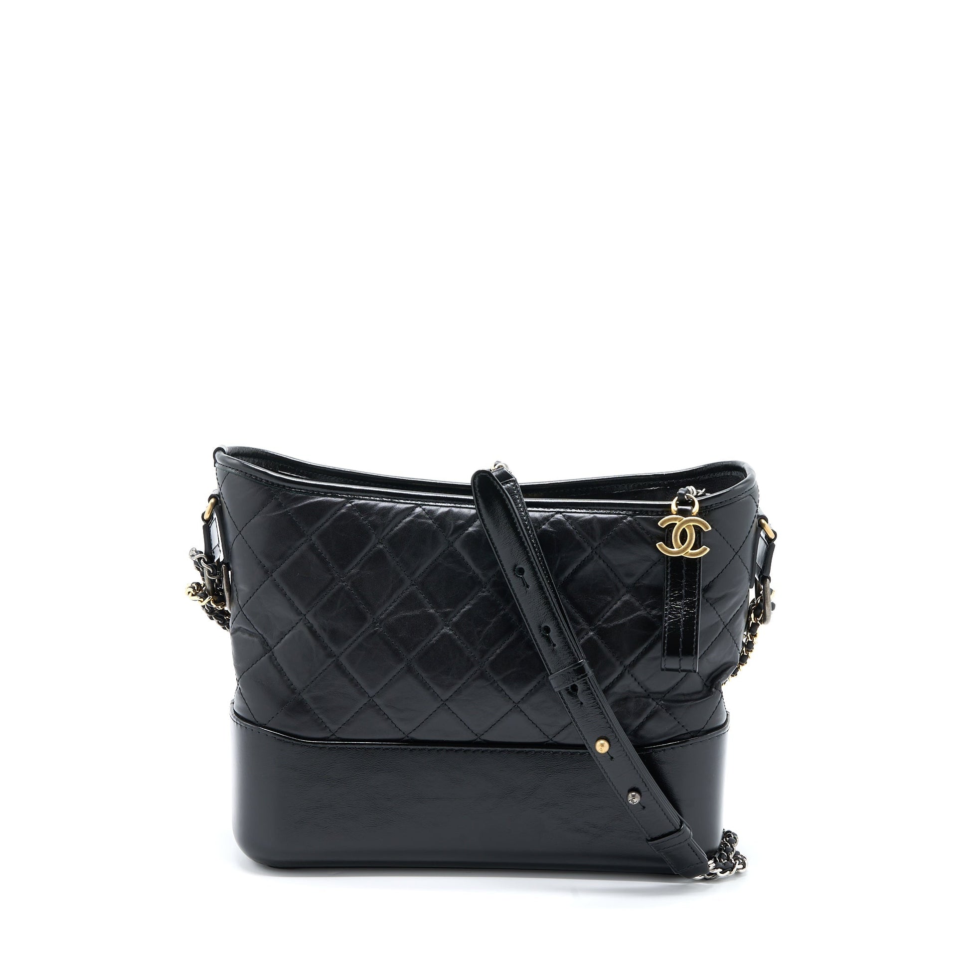 Chanel Gabrielle Hobo Aged Calfskin Hardware Multicolour Black Shoulder Bag Hardware 1