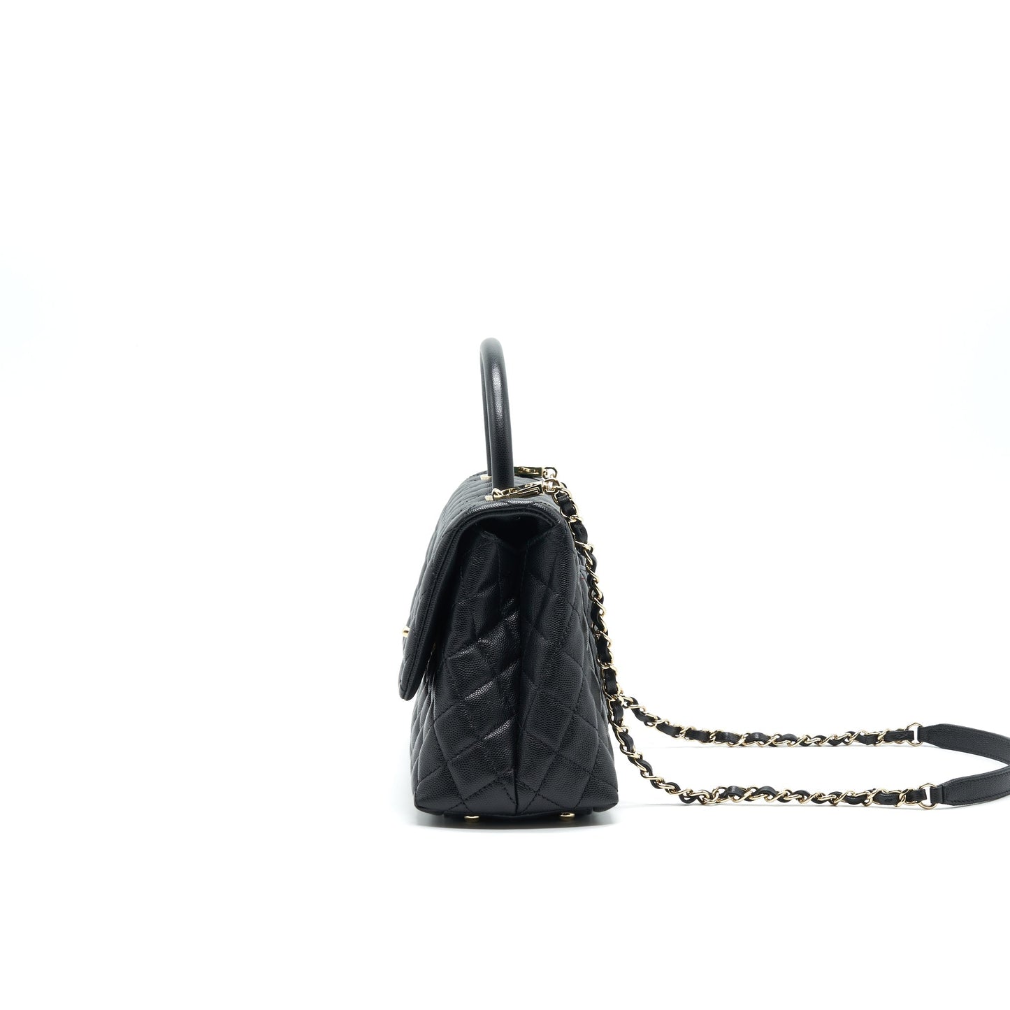 Chanel Coco Handle Flap Caviar LGHW Black Small Shoulder Bag