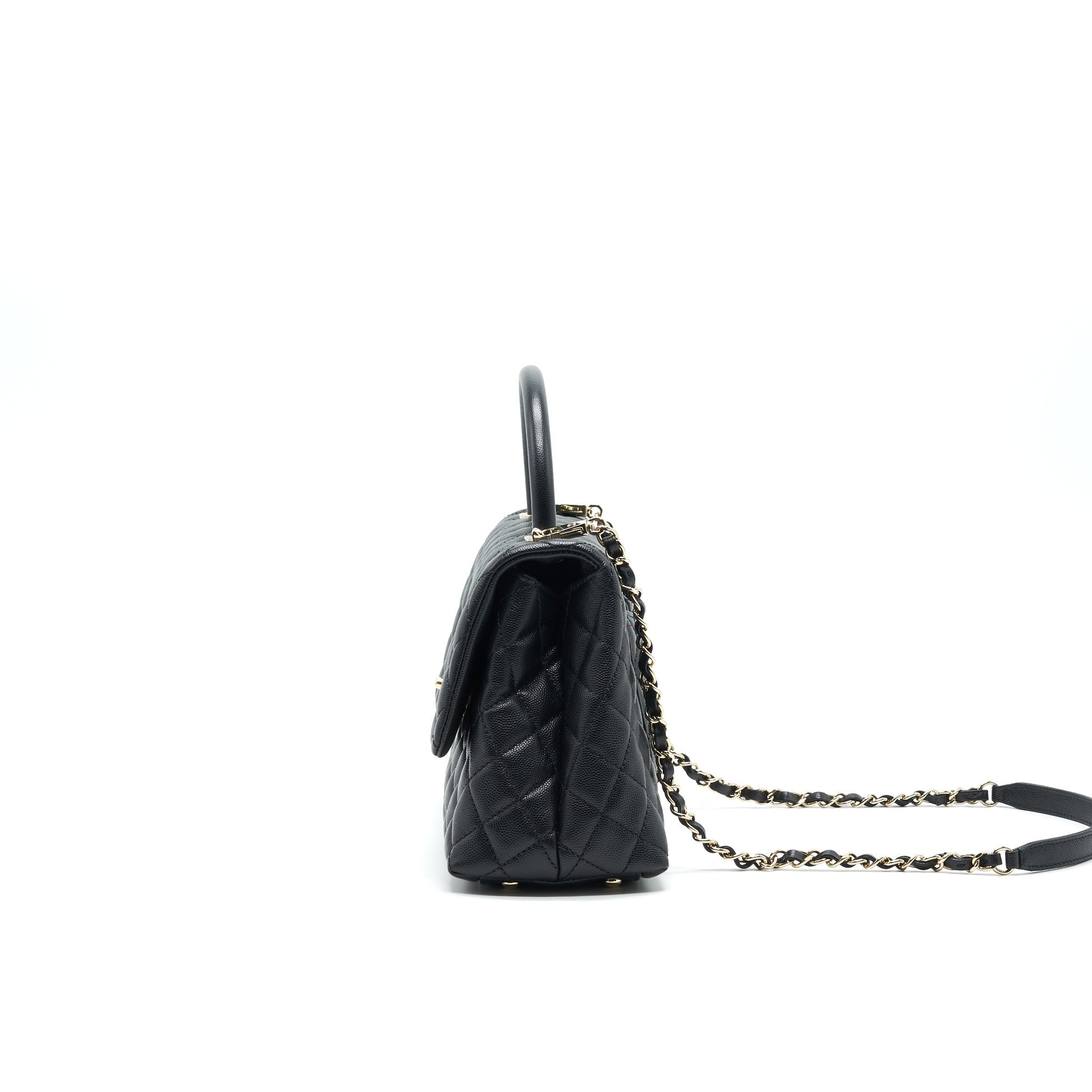 Chanel Coco Handle Flap Caviar LGHW Black Small Shoulder Bag