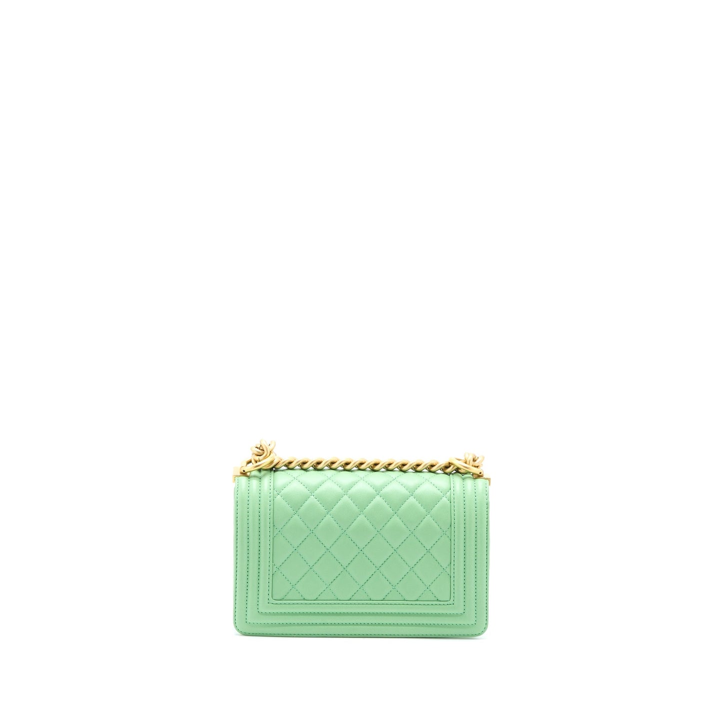 Chanel Boy Calfskin GHW Green Small Handbag