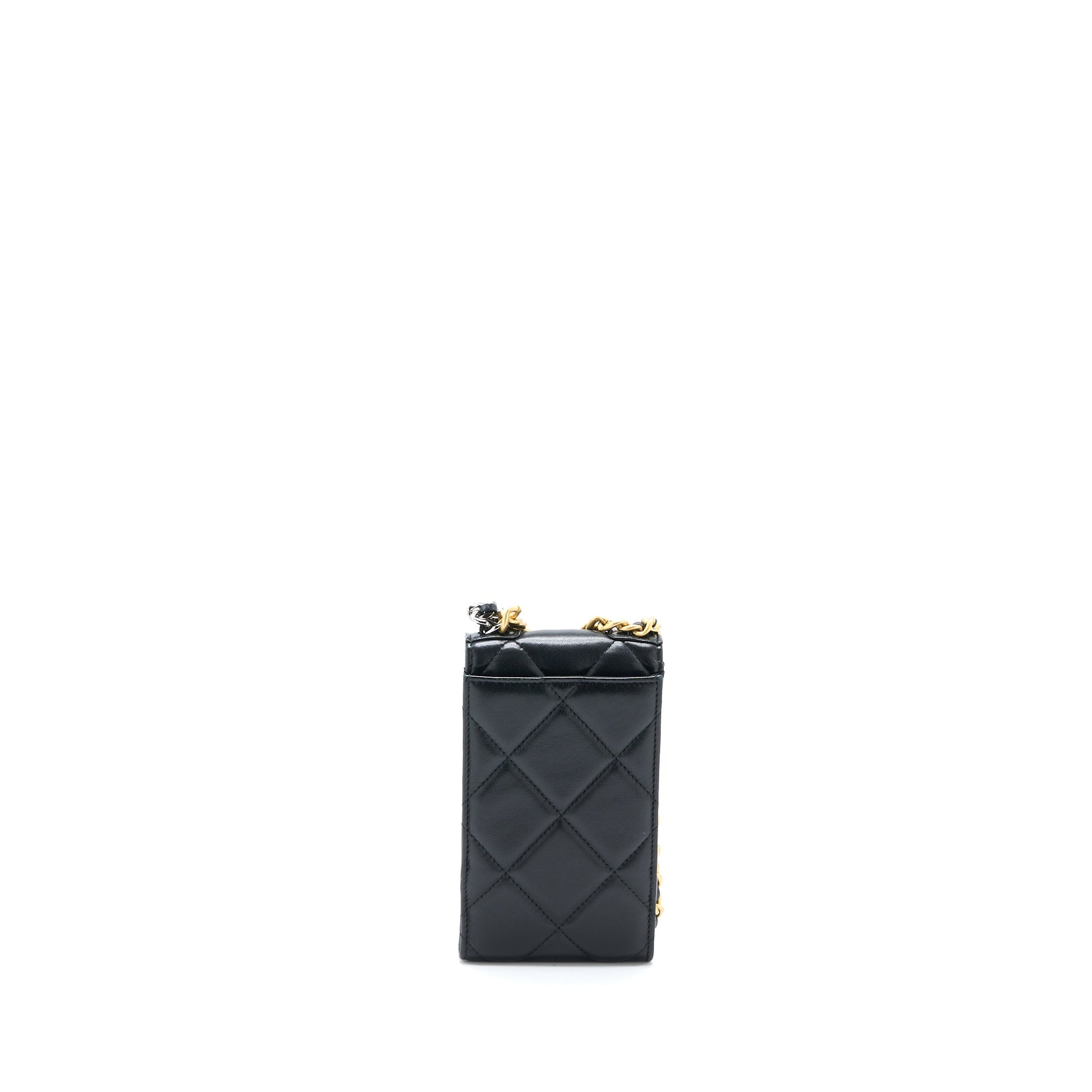 Chanel 19 Phone Lambskin Hardware Multicolour Black Handbag