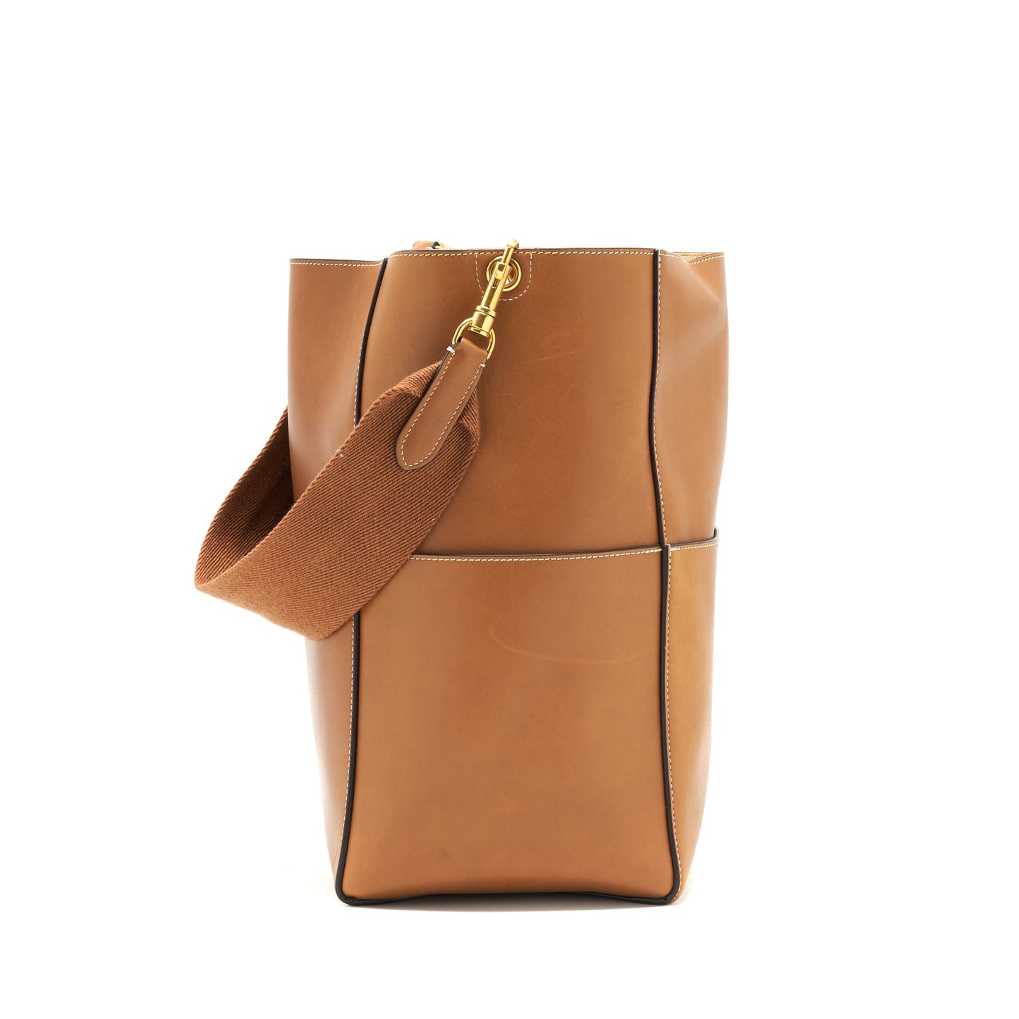 Celine Sangle Purse Handbag Brown Bucket Bucket Bag
