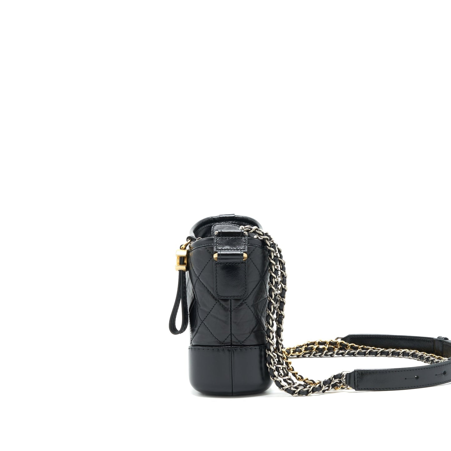 Chanel Hobo Gabrielle Calfskin GHW Black Small Shoulder Bag