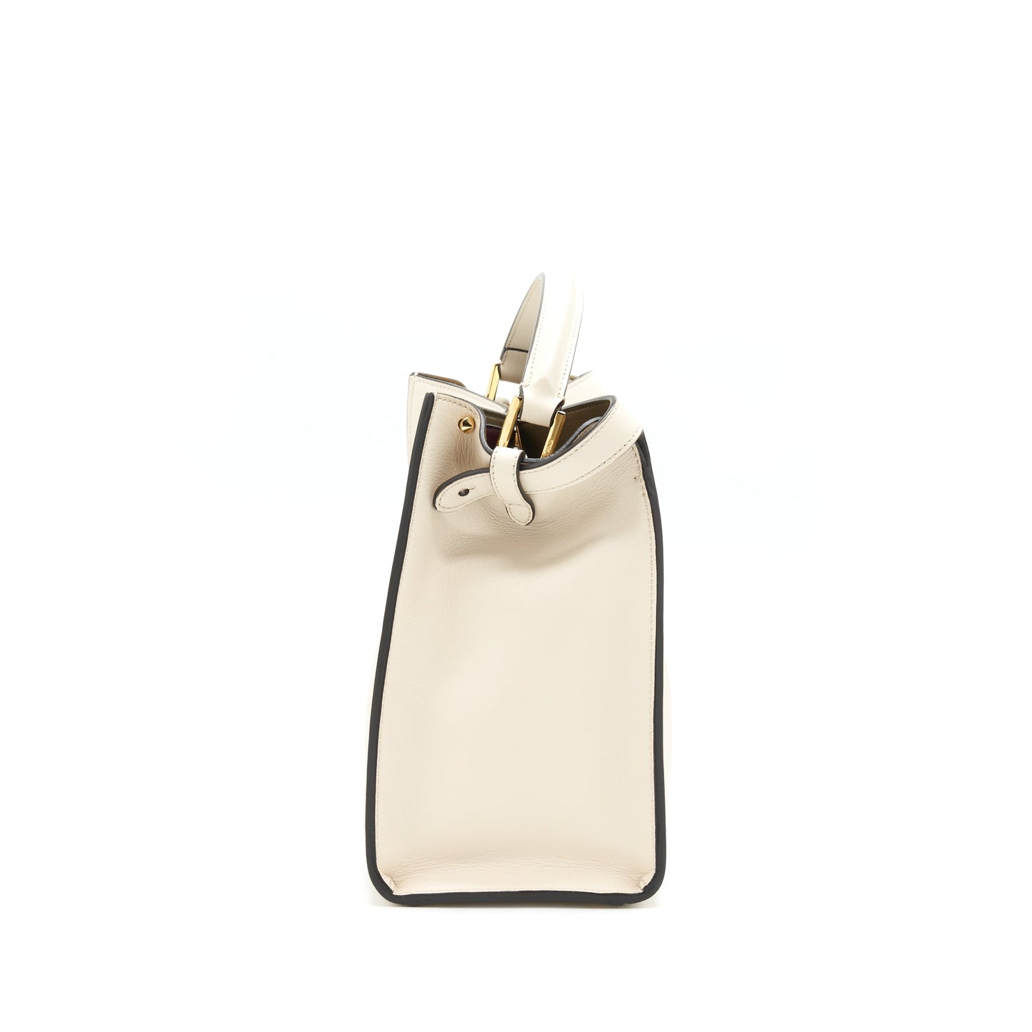 Fendi Peekaboo Lite Calfskin Camelia Handbag Travel Bag