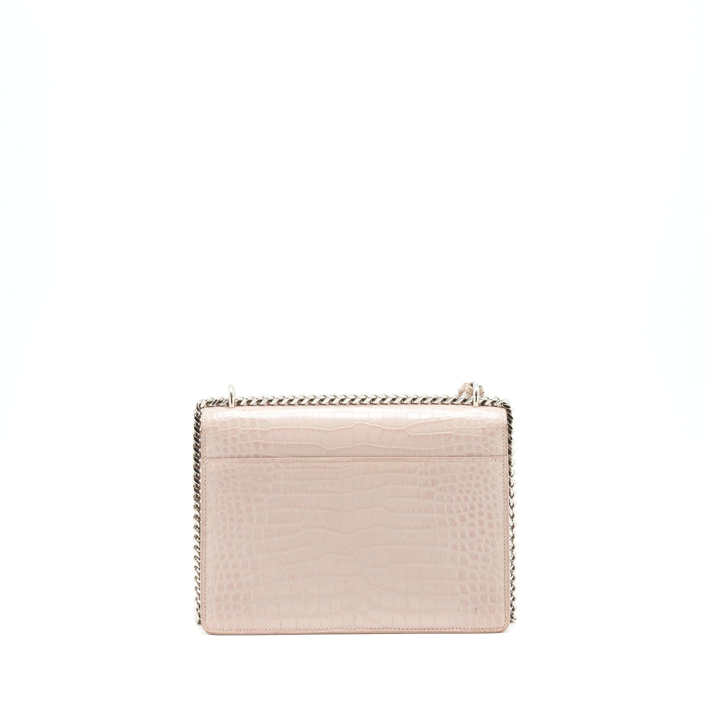 YSL Saint Laurent Saint Laurent Sunset Purse Crocodile Embossed Travel Pink Travel Bag
