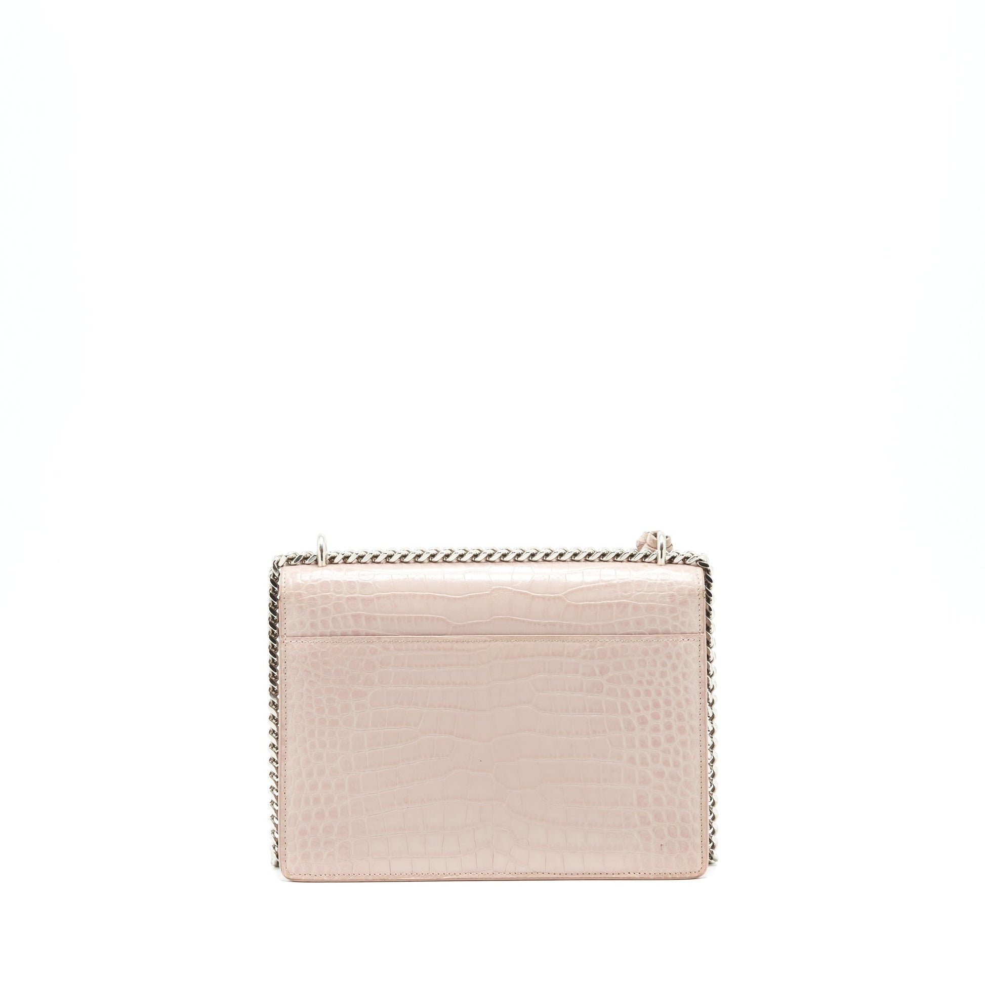 YSL Saint Laurent Saint Laurent Sunset Purse Crocodile Embossed Travel Pink Travel Bag