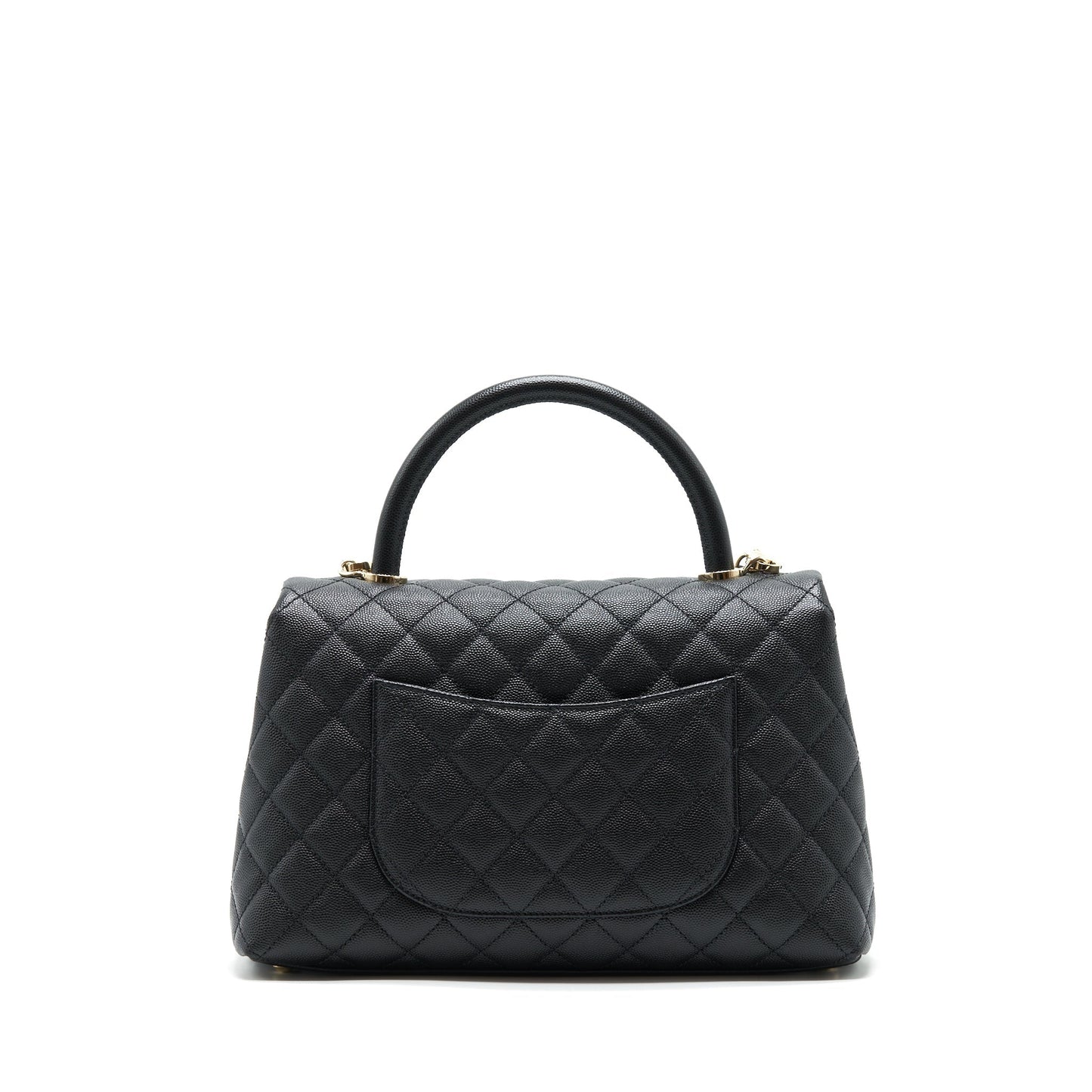Chanel Coco Handle Caviar LGHW Black Handbag