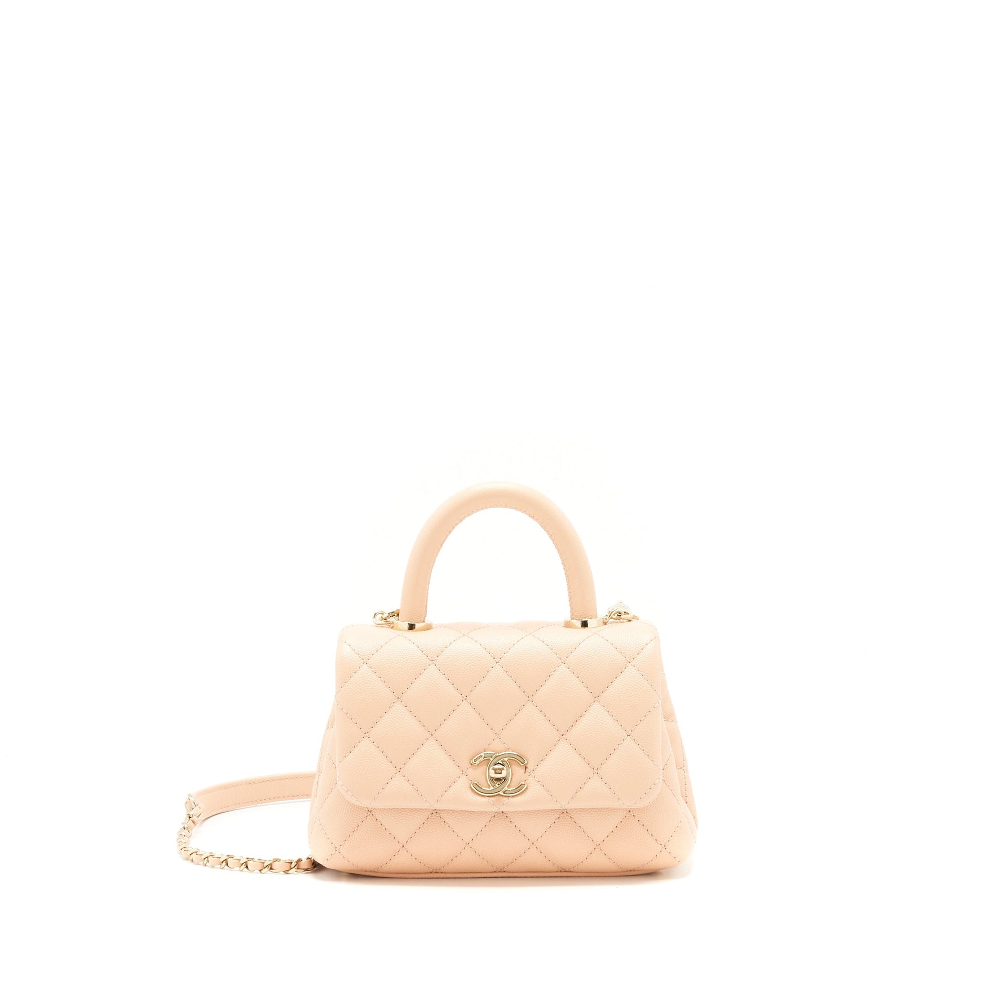 Chanel extra Coco Handle 20cm Caviar light Pink Mini Bag