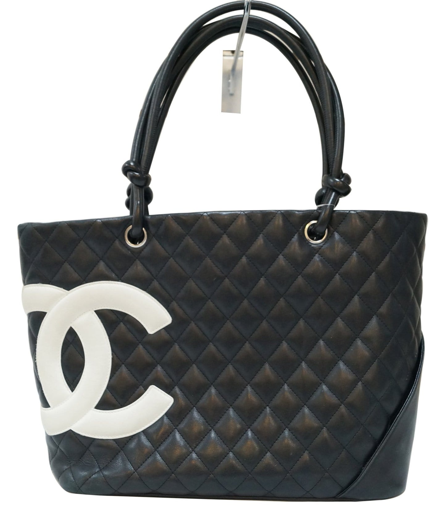 Chanel Quilted Cambon Leather Black Travel Bag Bag Tt2314