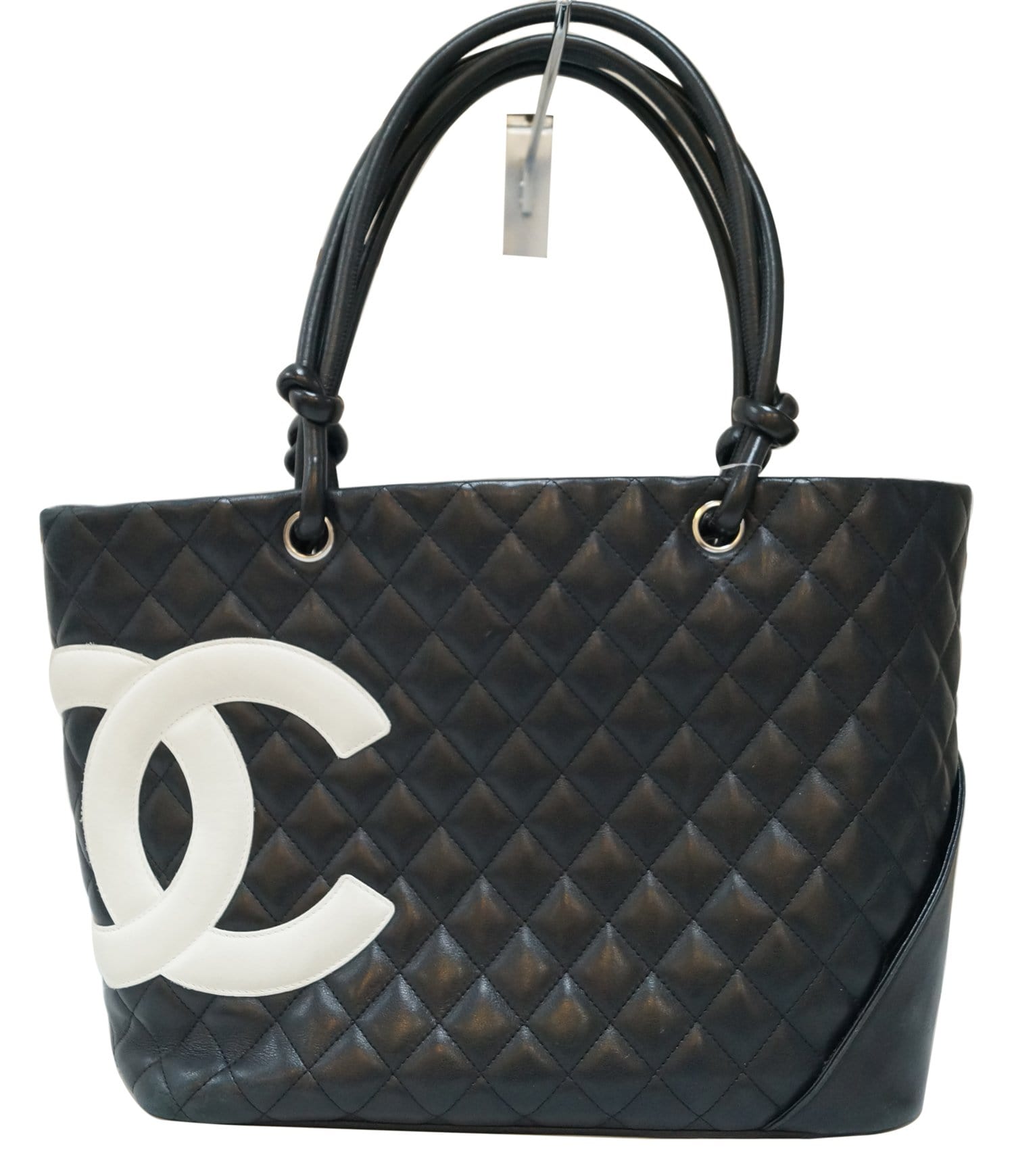 Chanel Quilted Cambon Leather Black Travel Bag Bag Tt2314