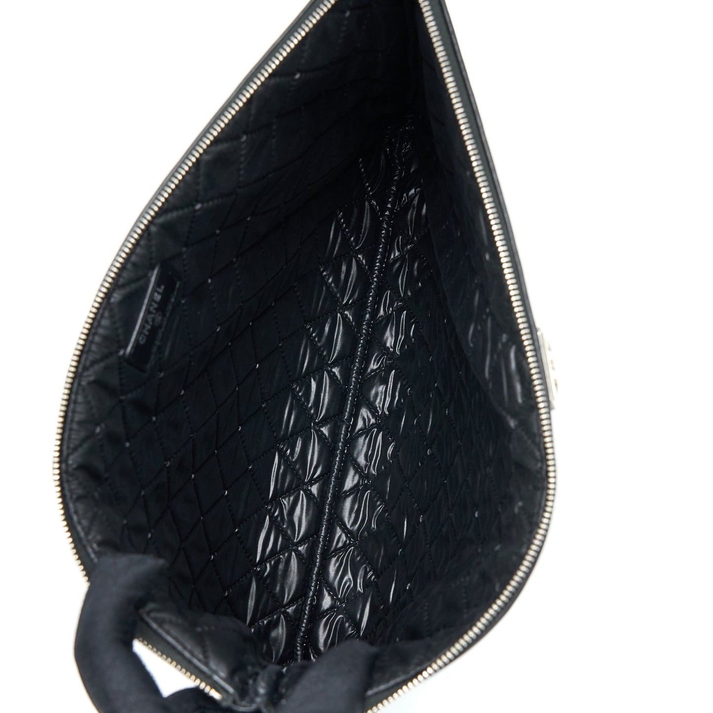 Chanel Boy Lambskin SHW Black Clutch Bag