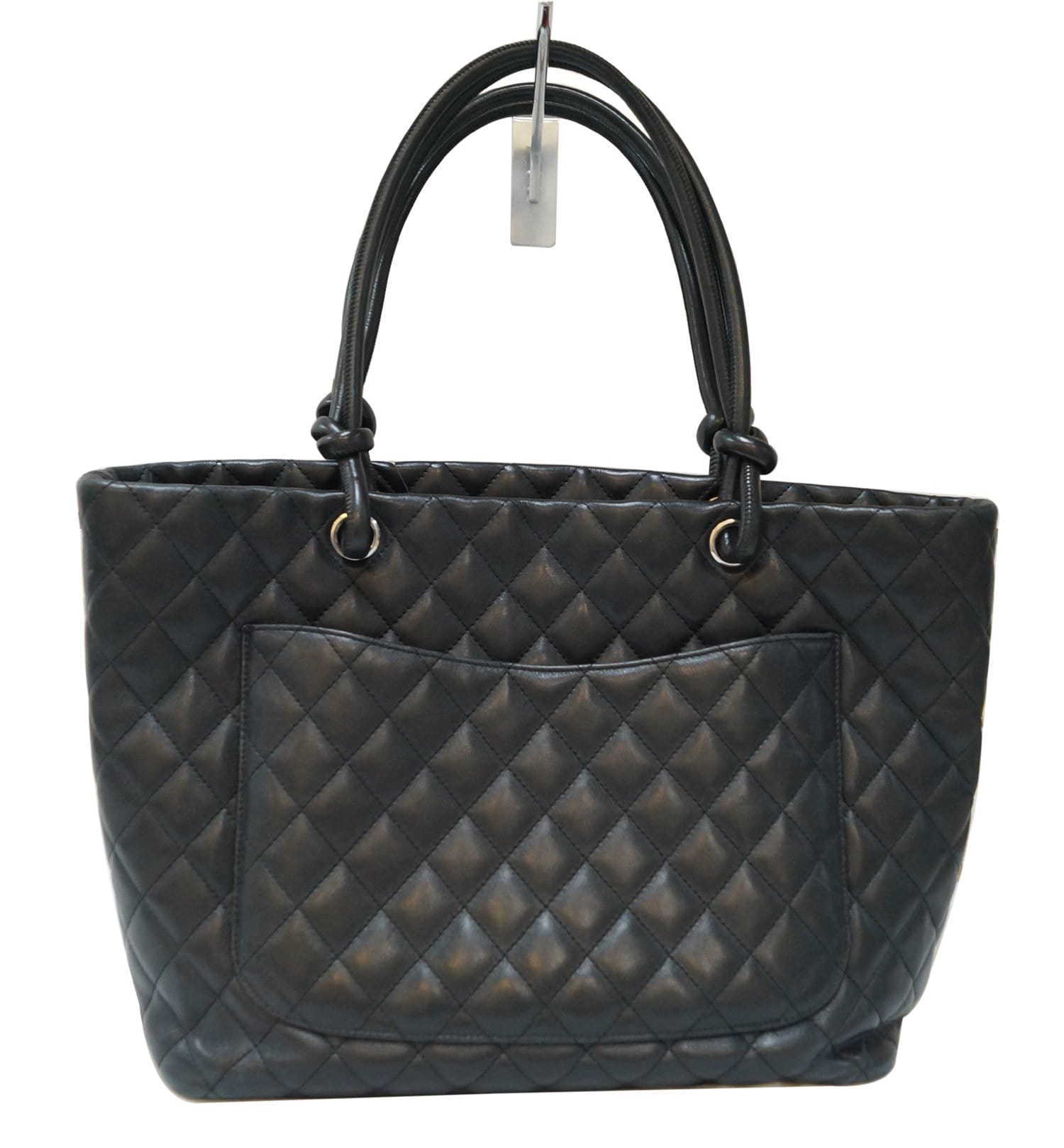 Chanel Quilted Cambon Leather Black Travel Bag Bag Tt2314