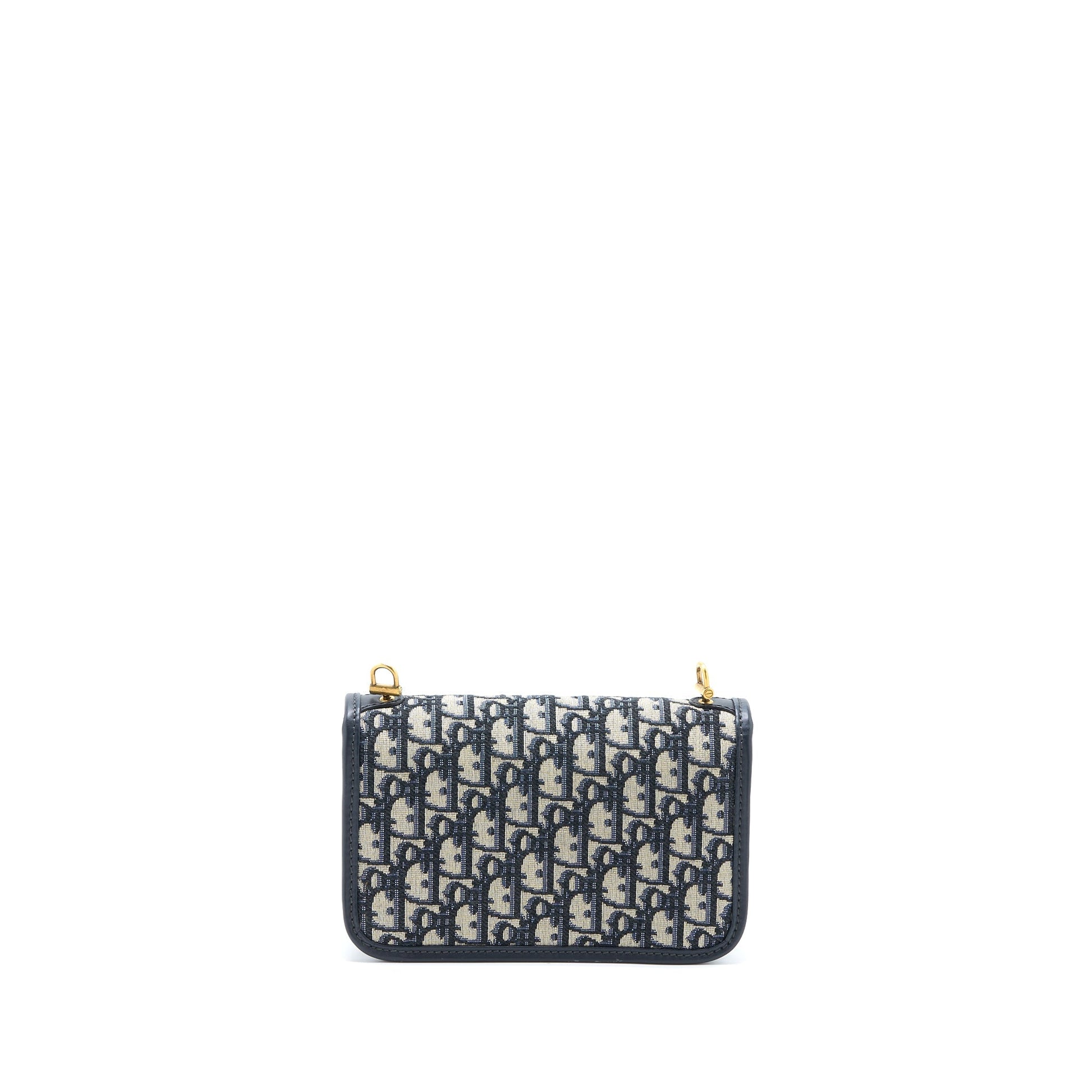 Dior Addict Purse Oblique Jacquard Handbag Blue Flap Travel Bag
