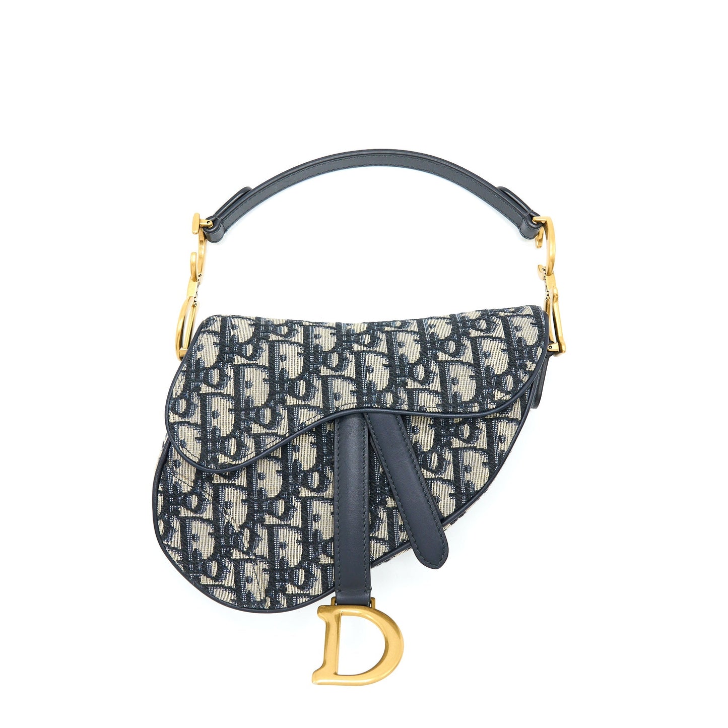 Dior Saddle Oblique Handbag Blue Mini Travel Bag