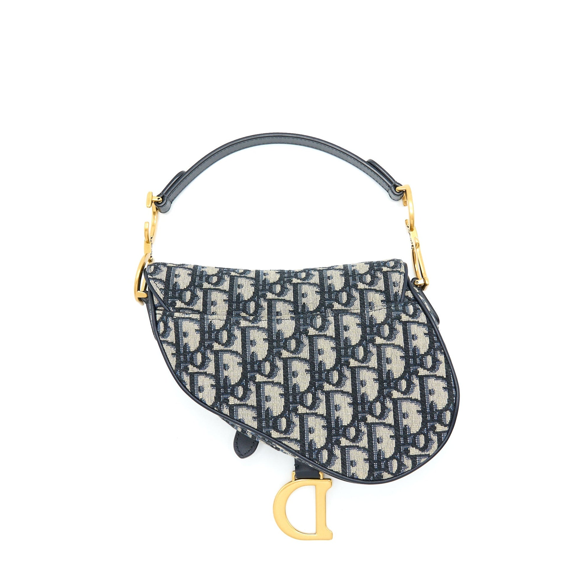 Dior Saddle Oblique Handbag Blue Mini Travel Bag