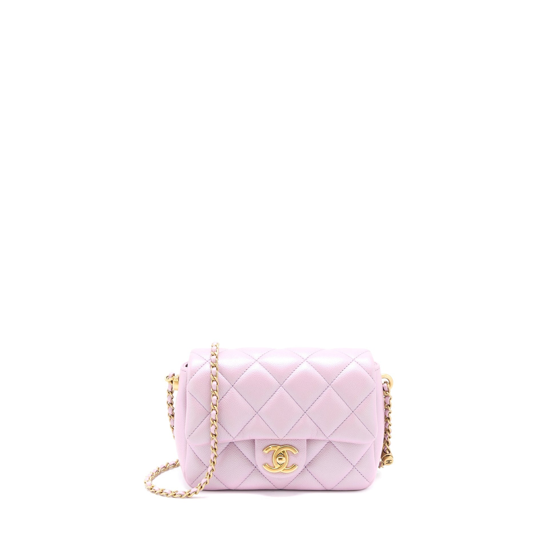 Chanel 21K My Perfect Flap Caviar GHW Pink Shoulder Bag Microchip 2