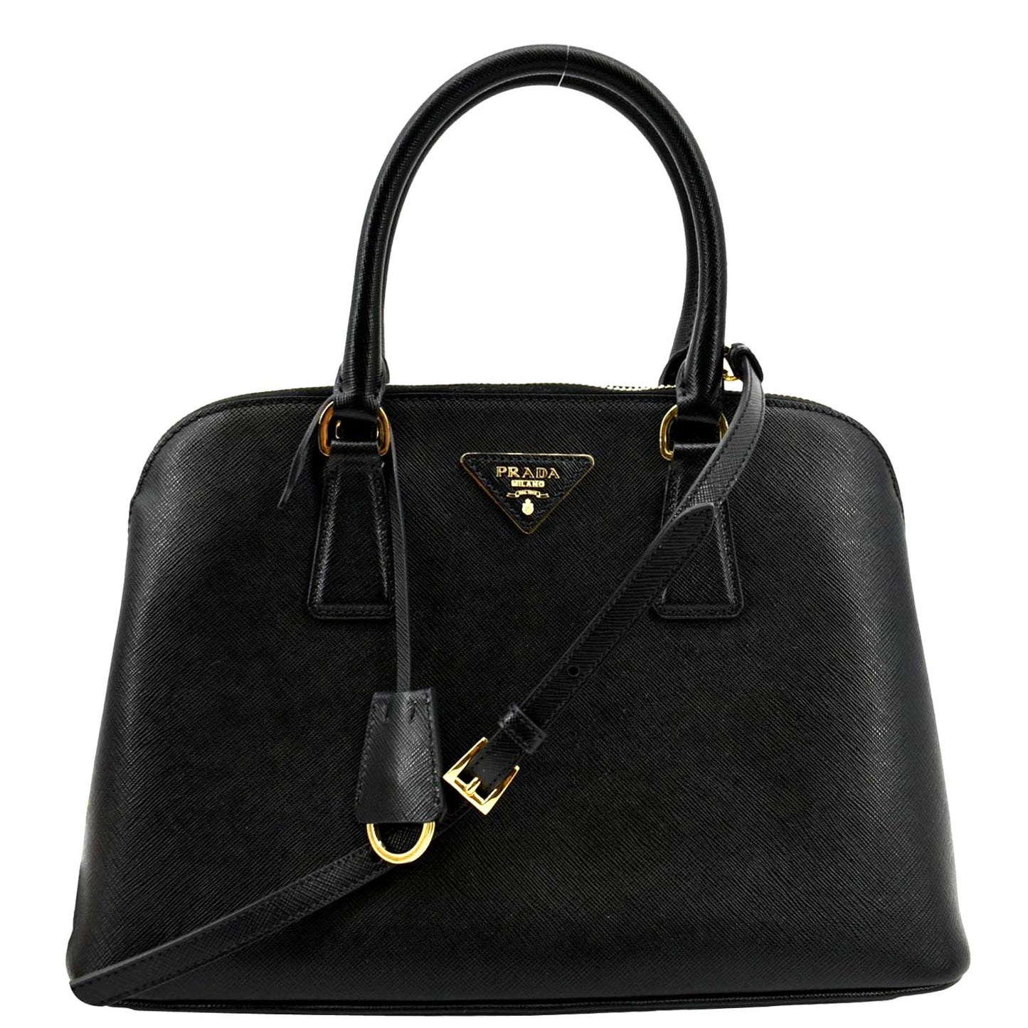 Lux Promenade Saffiano Shoulder Bag Leather Black