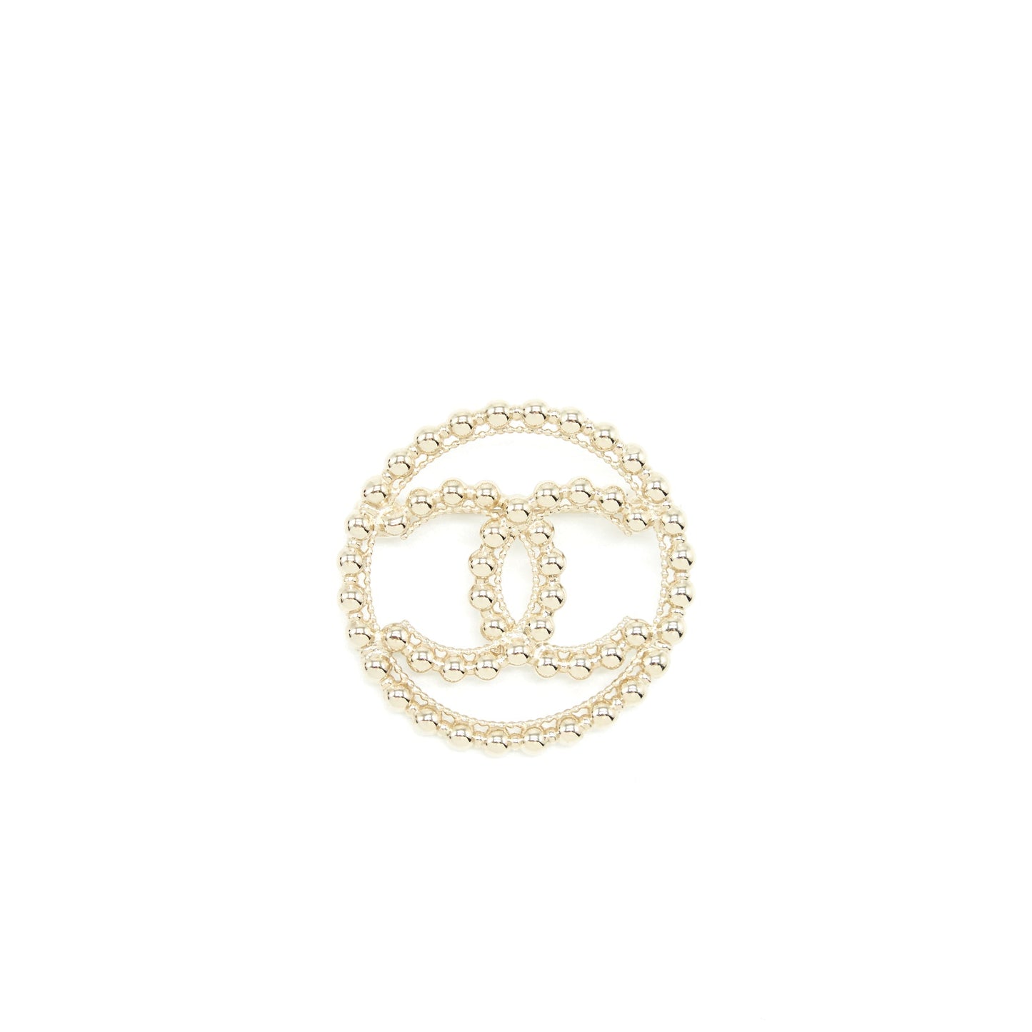 Chanel Round CC Logo Brooch LGHW Handbag