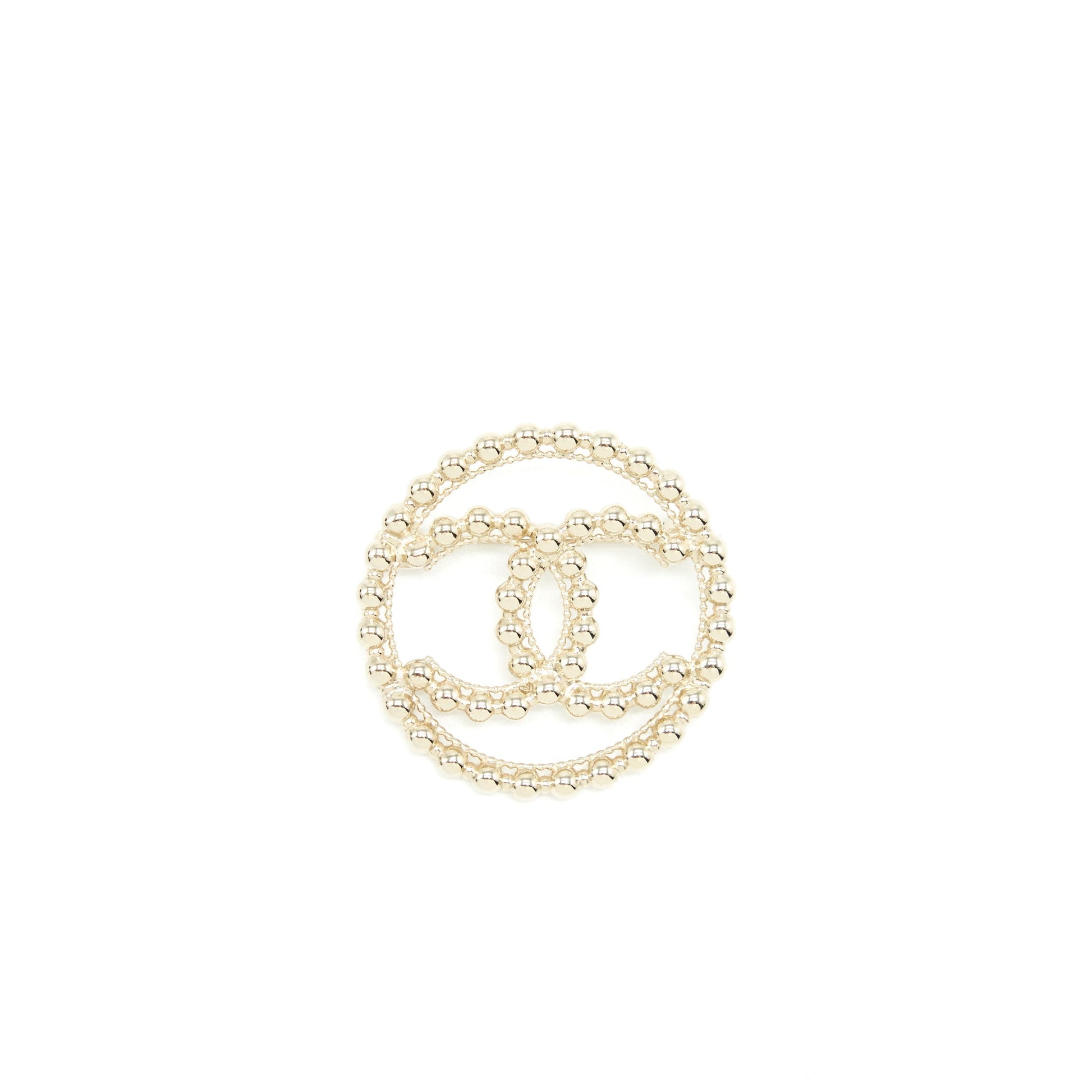 Chanel Round CC Logo Brooch LGHW Handbag