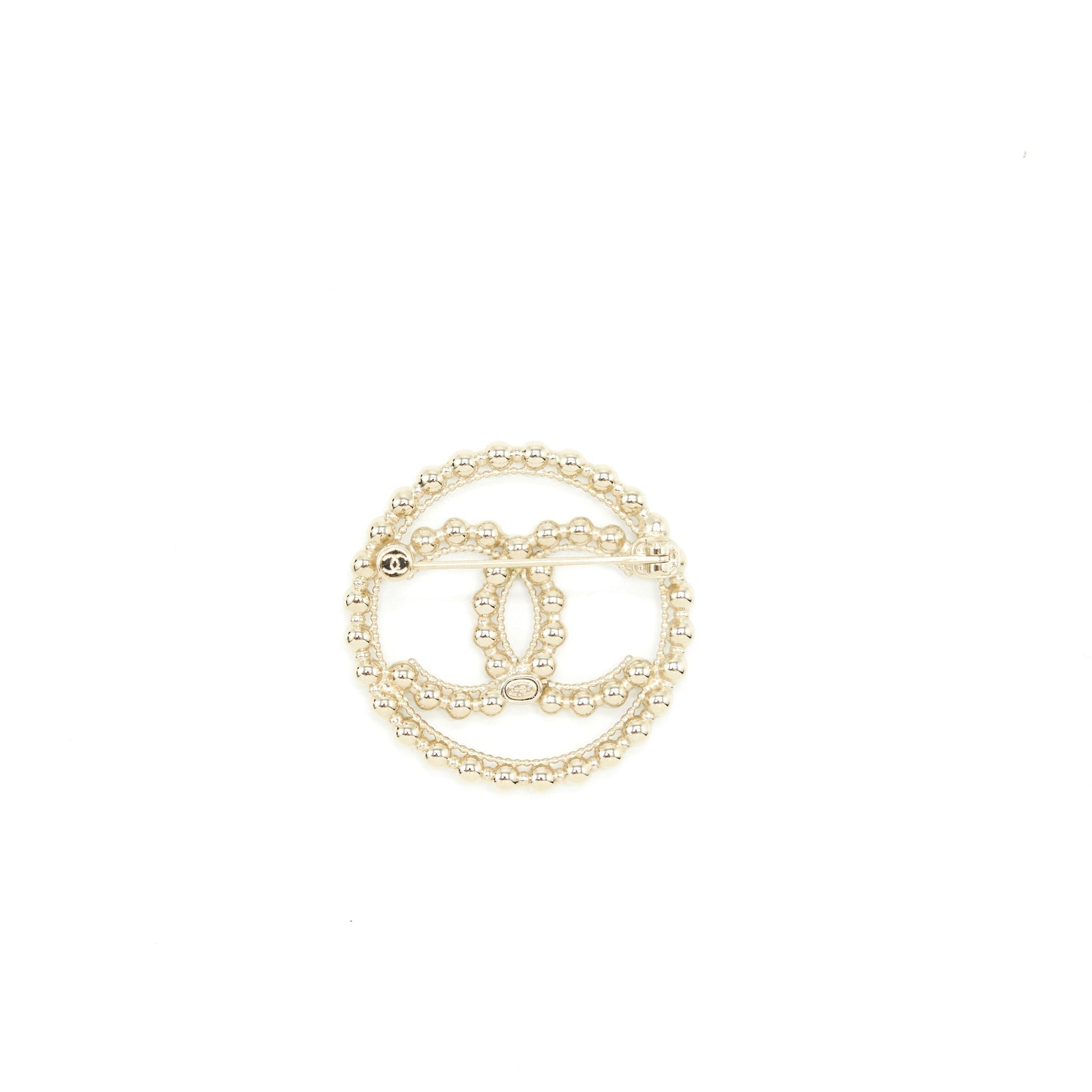 Chanel Round CC Logo Brooch LGHW Handbag