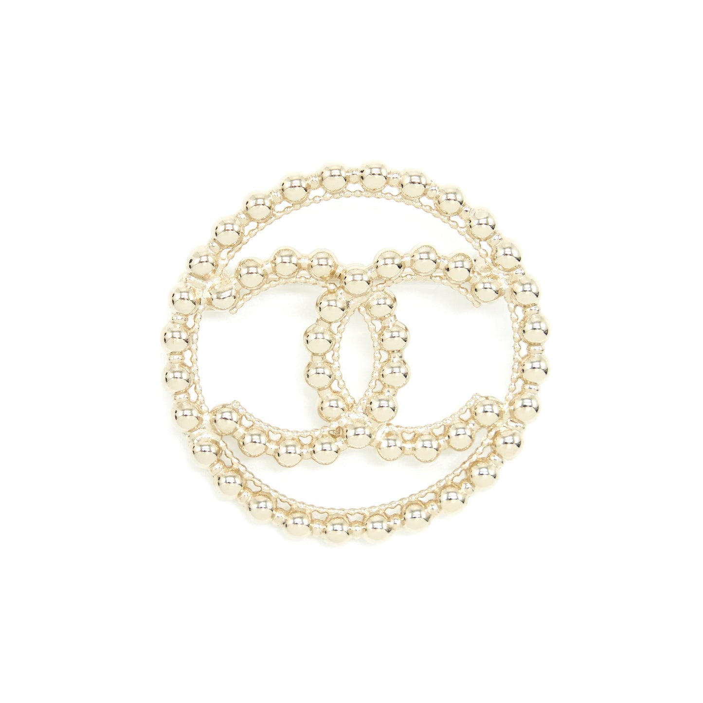 Chanel Round CC Logo Brooch LGHW Handbag