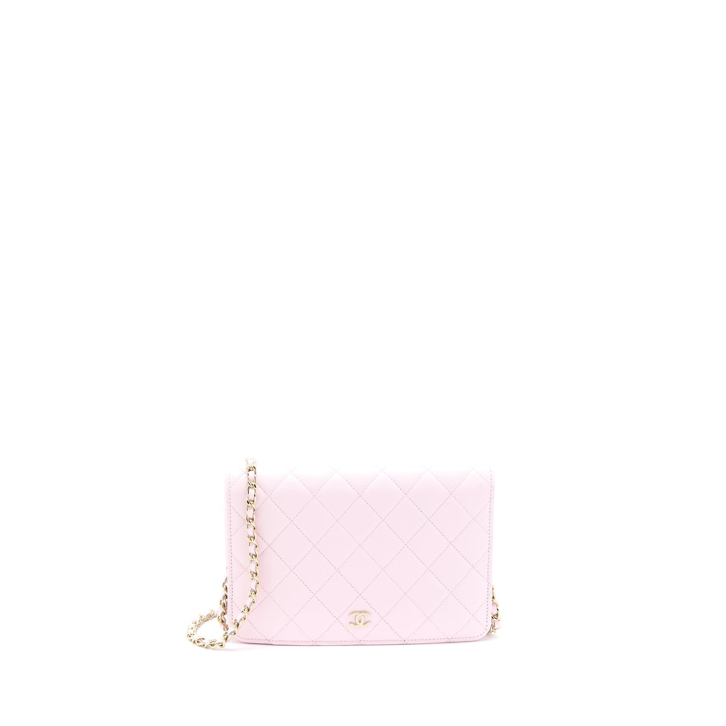 Chanel 2 1 on Caviar Light LGHW Pink Wallet Case