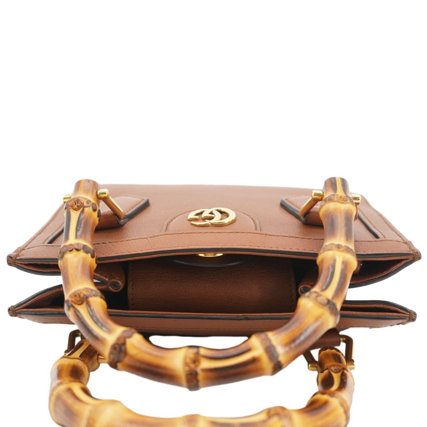 Gucci Diana Bamboo Tote Bag Leather Brown