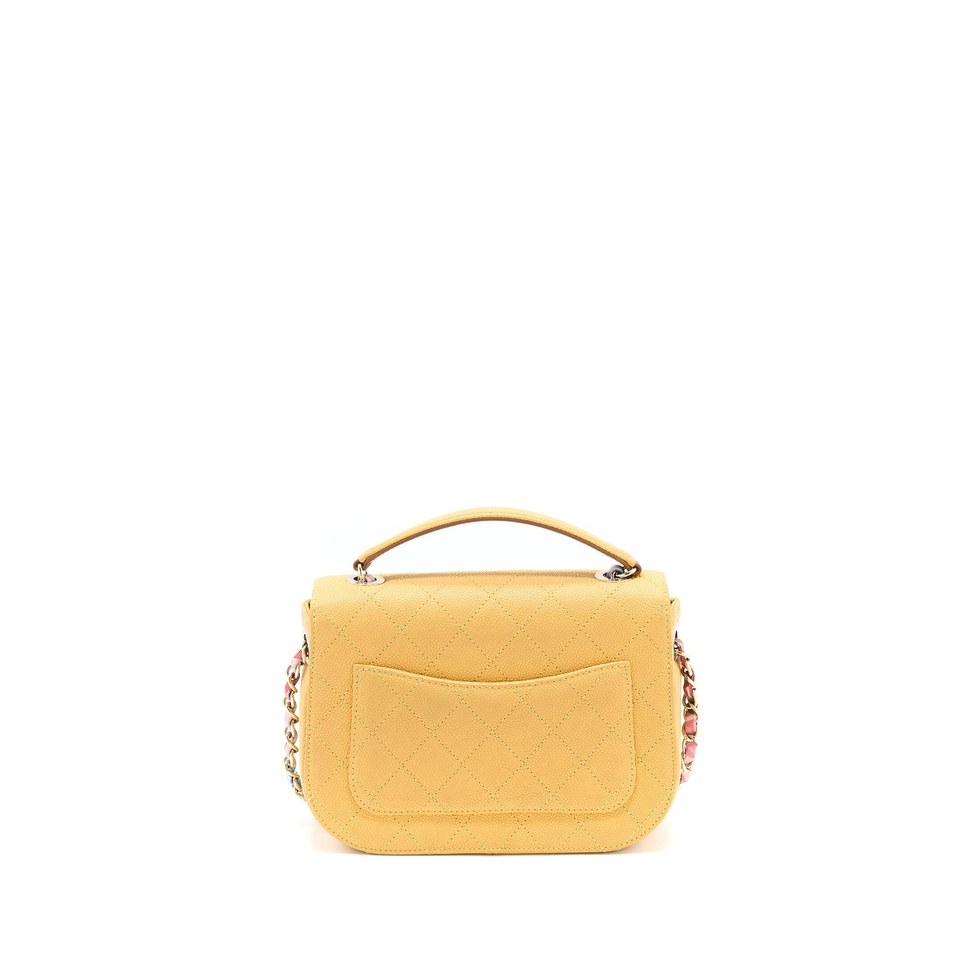 Chanel Giant CC Logo Messenger Flap Caviar Shoulder Bag