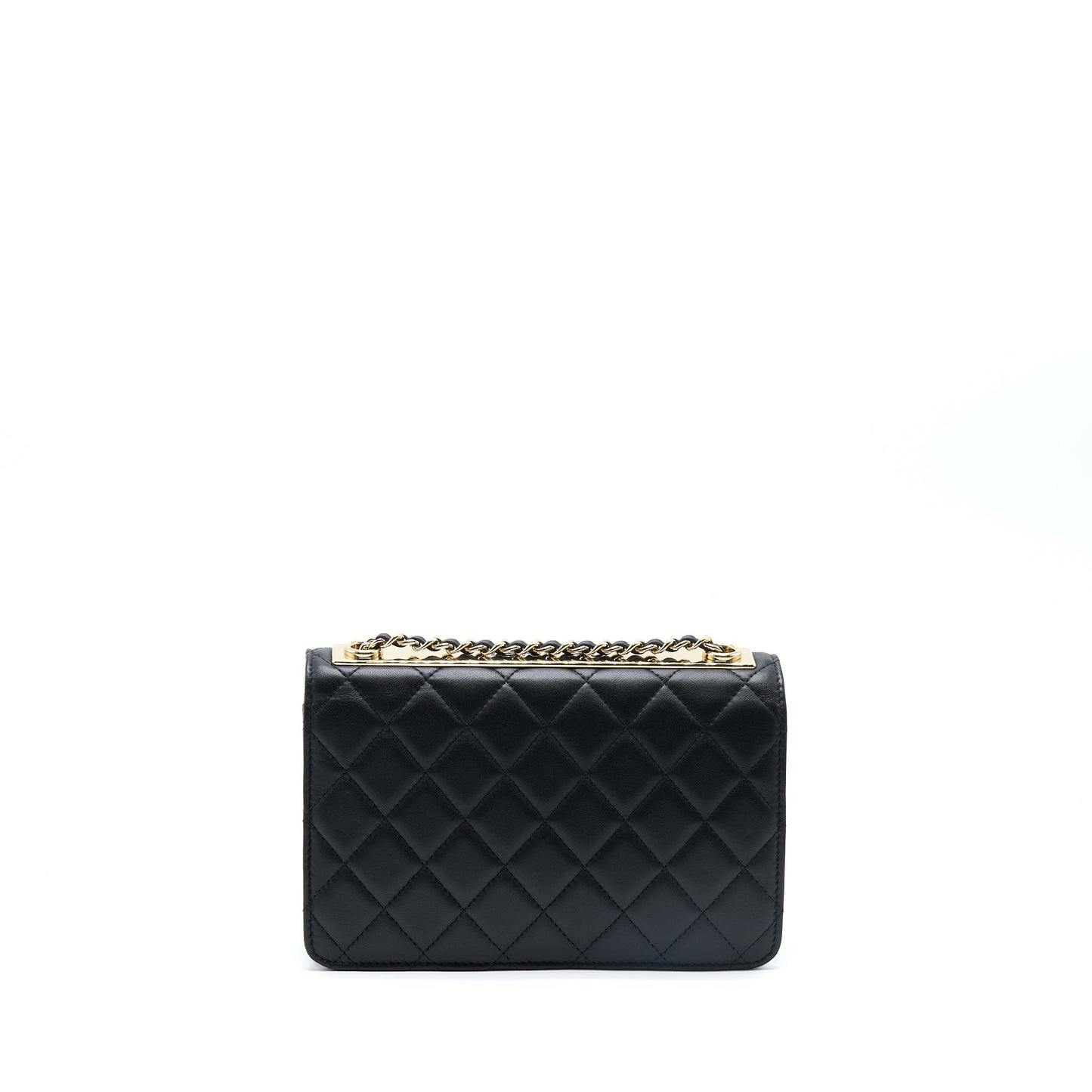 Chanel Trendy CC On Lambskin GHW Black Wallet Case