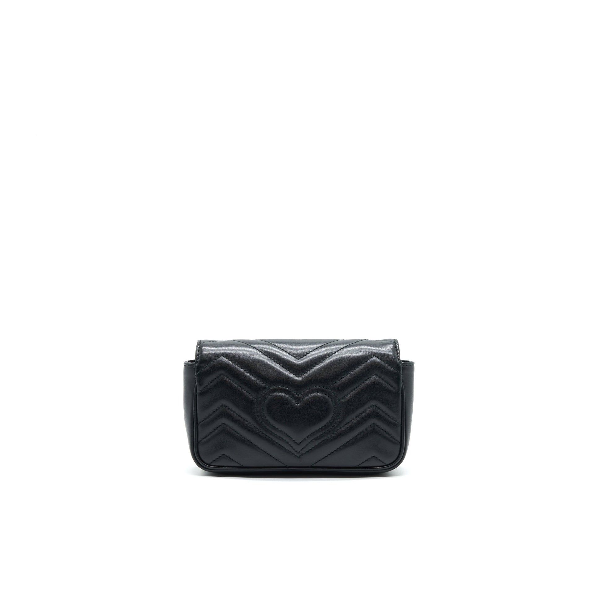 Gucci Marmont Super Bag Leather Black Travel Bag