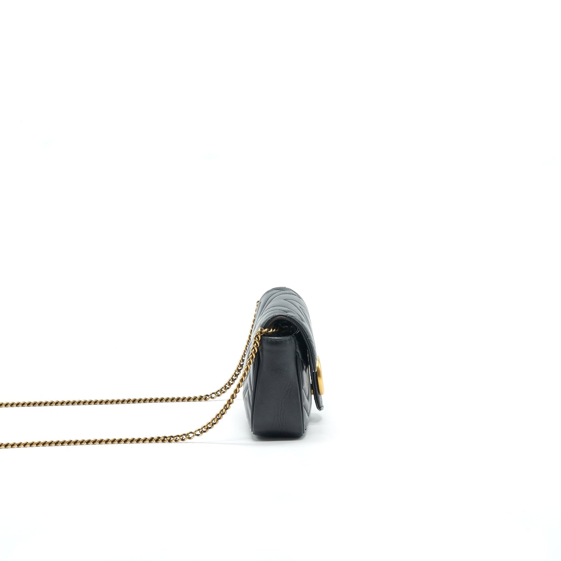 Gucci Marmont Super Bag Leather Black Travel Bag