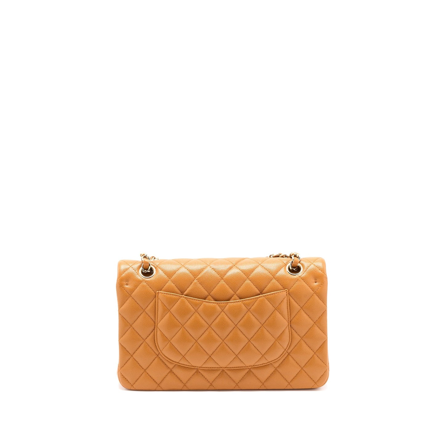 Chanel Classic Double Flap Caviar Caramel LGHW Shoulder Bag