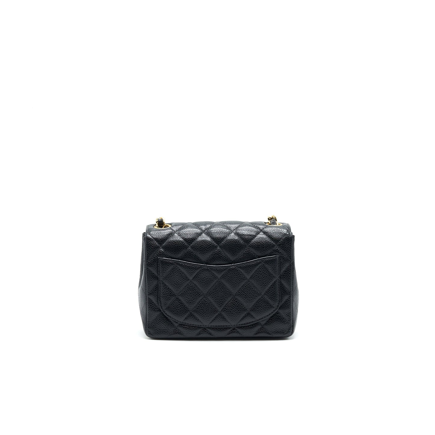 Chanel   Mini Square Flap Bag Caviar Black GHW