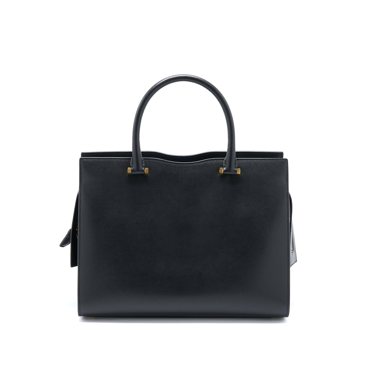 YSL Saint Laurent Uptown Tote Purse Calfskin Black Medium Tote Bag