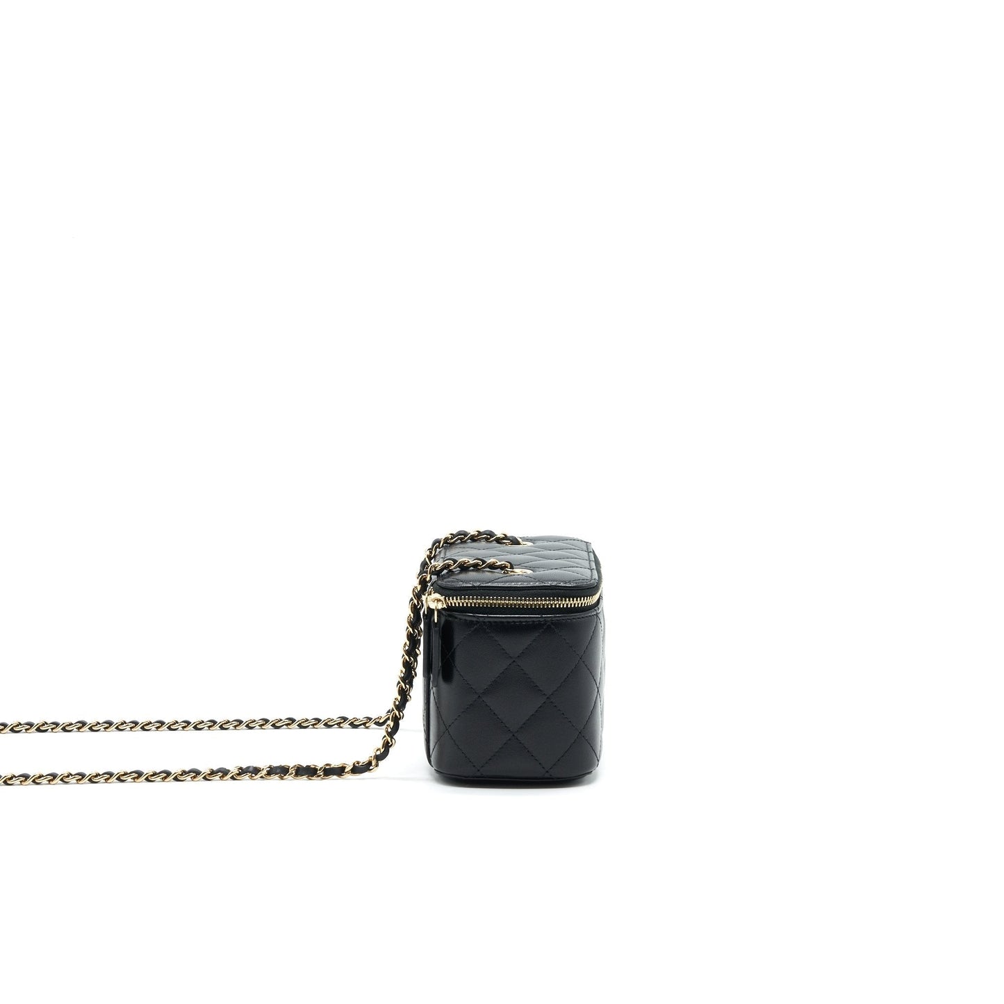 Chanel Long Vanity Lambskin LGHW Black Handbag