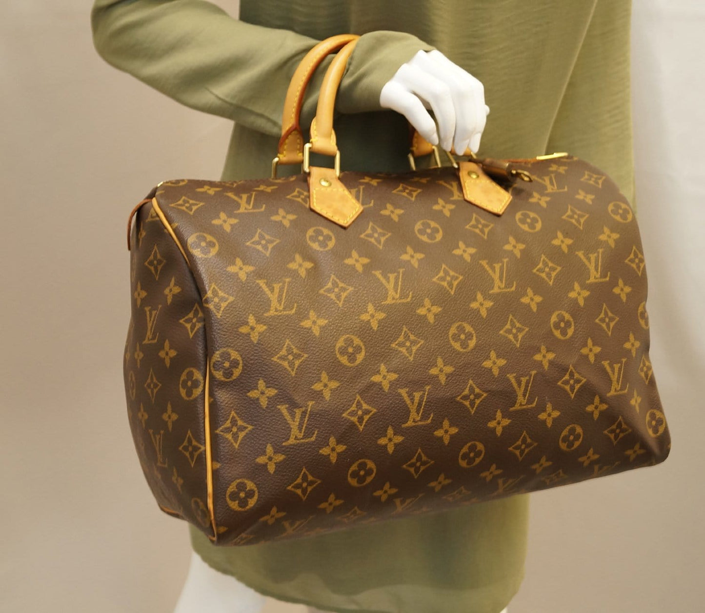 Louis Speedy Satchel Bag Canvas Monogram Travel Bag Bag Cc468