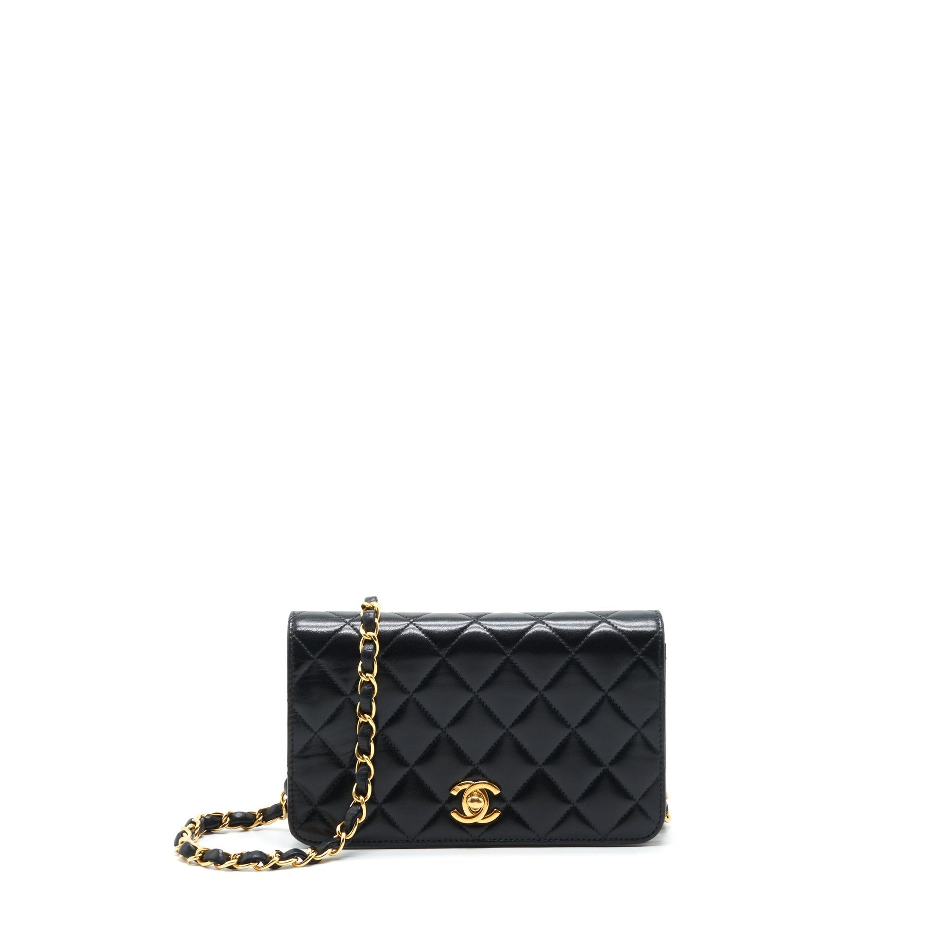 Chanel Quilted Flap Lambskin GHW Black Shoulder Bag