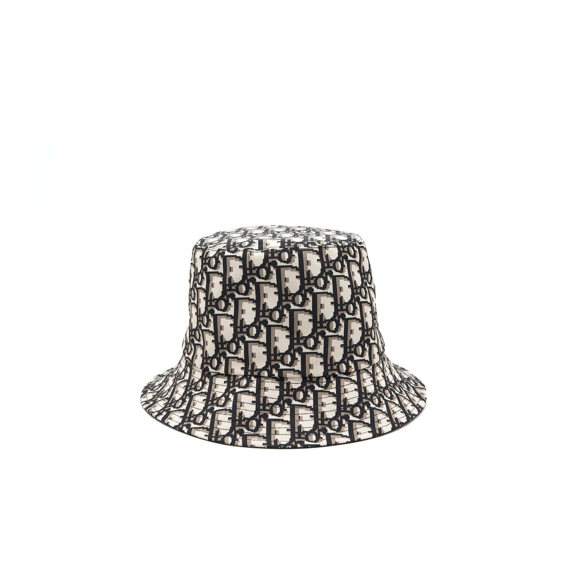 Dior Size Hat Oblique Handbag Black Bucket Bucket Bag