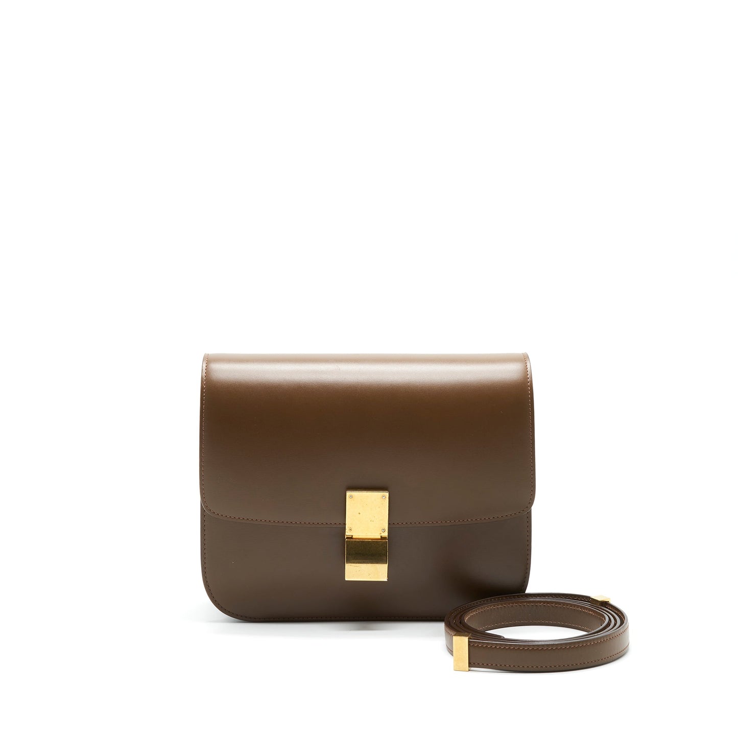Celine Classic Box Purse In Caramel Handbag Medium Travel Bag