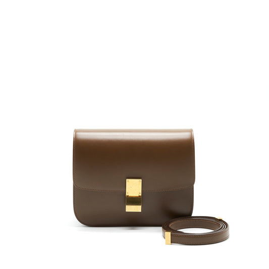 Celine Classic Box Purse In Caramel Handbag Medium Travel Bag
