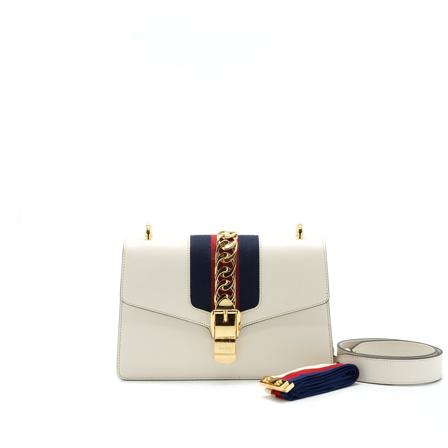 Gucci Sylvie Bag In White Small Travel Bag