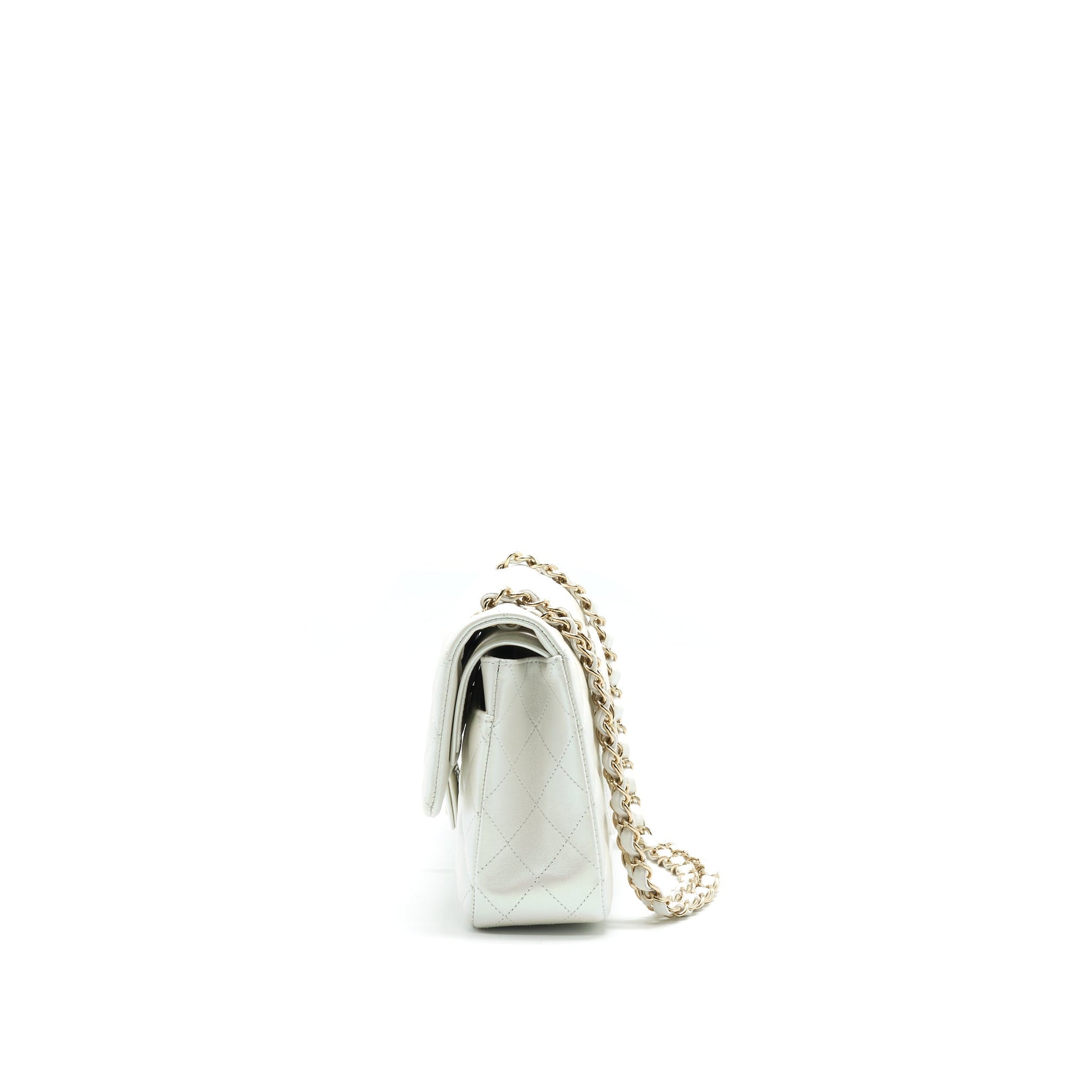 Chanel S21 iridescent classic White Handbag