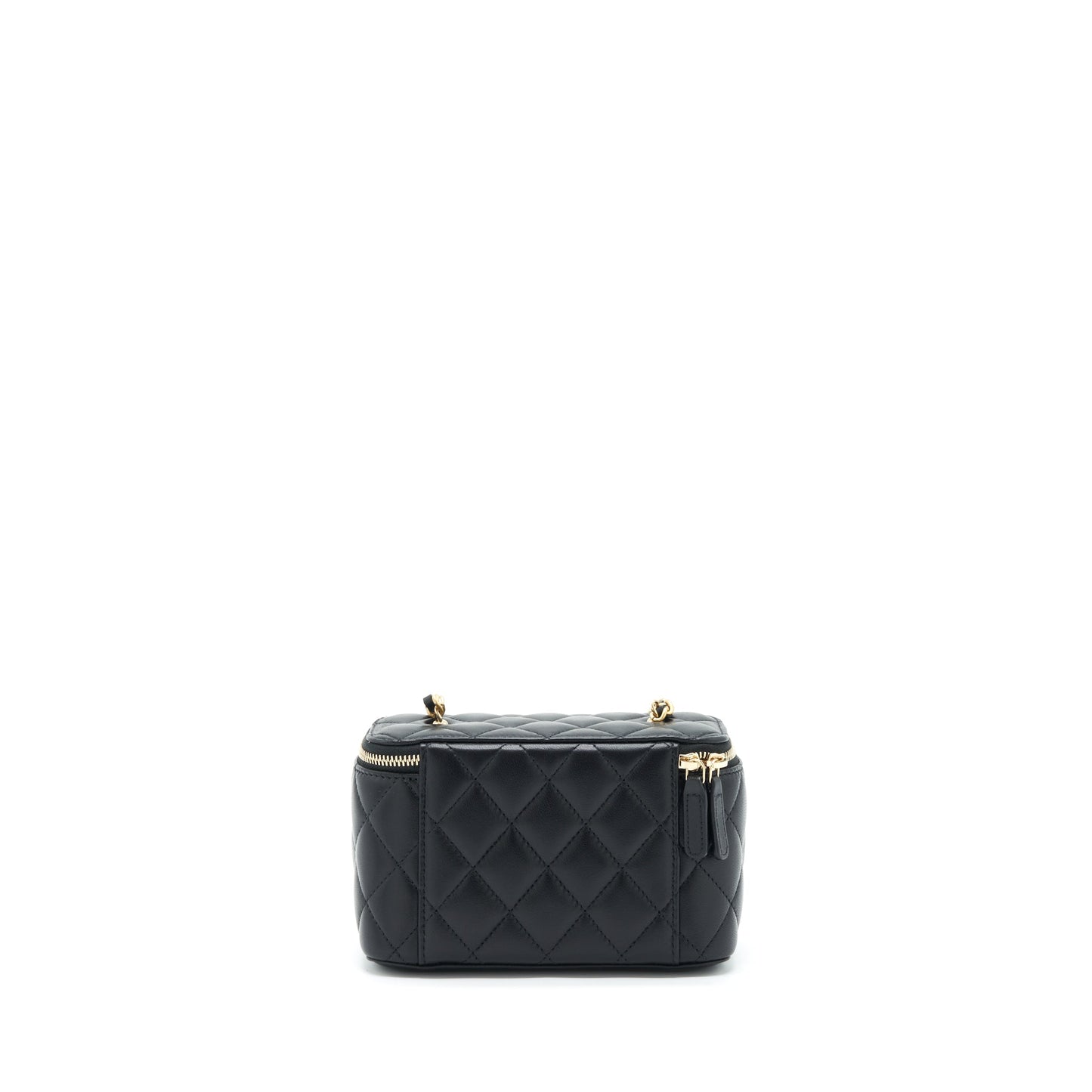 Chanel 22S Pearl Crush Long Vanity Lambskin Black Handbag