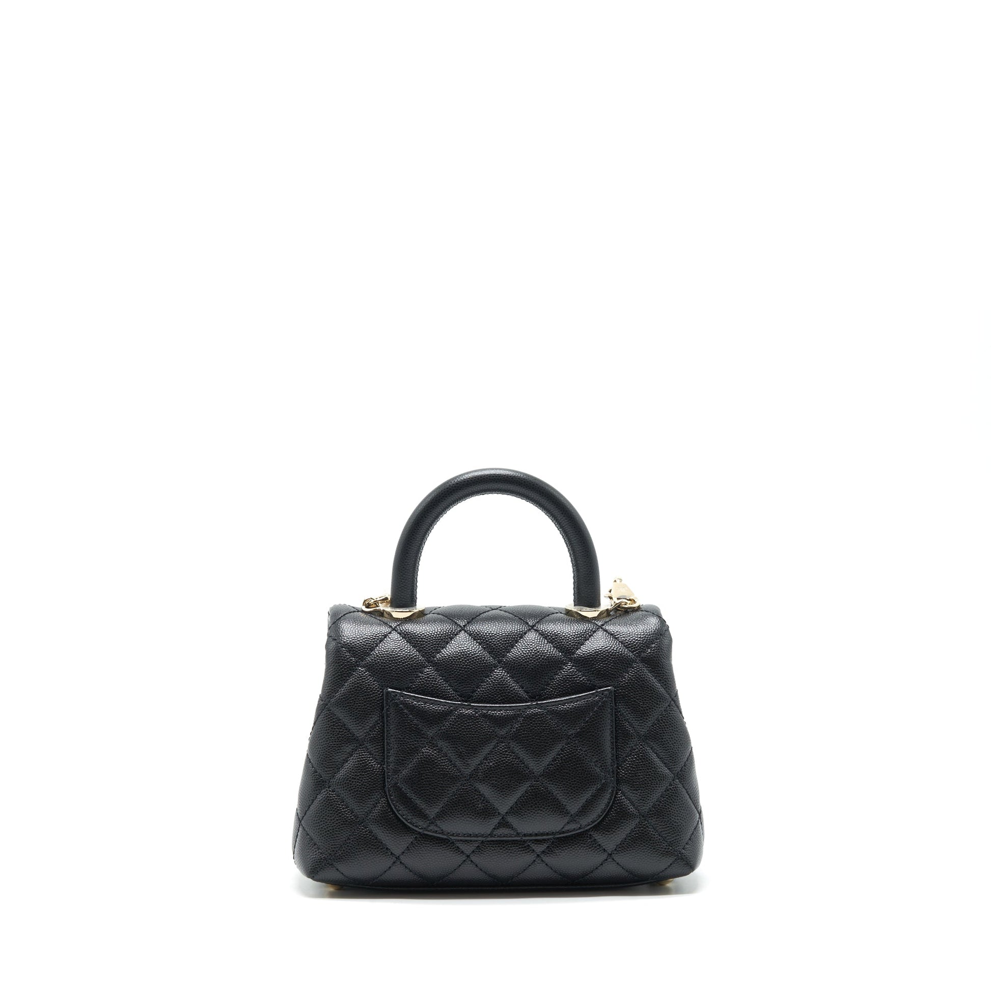 Chanel Coco Handle 20cm Caviar LGHW microchip Black Mini Bag Microchip 1