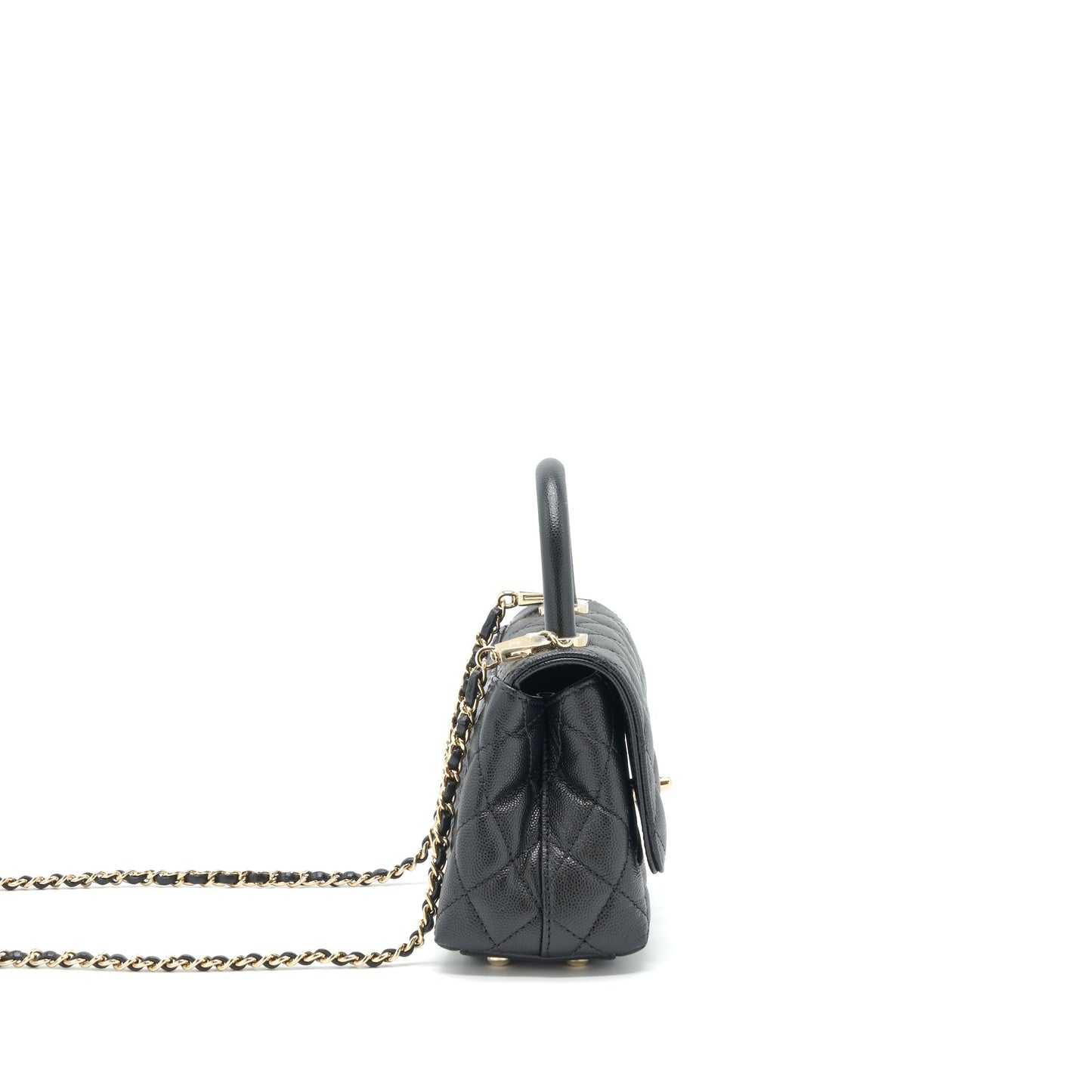 Chanel Coco Handle 20cm Caviar LGHW microchip Black Mini Bag Microchip 1